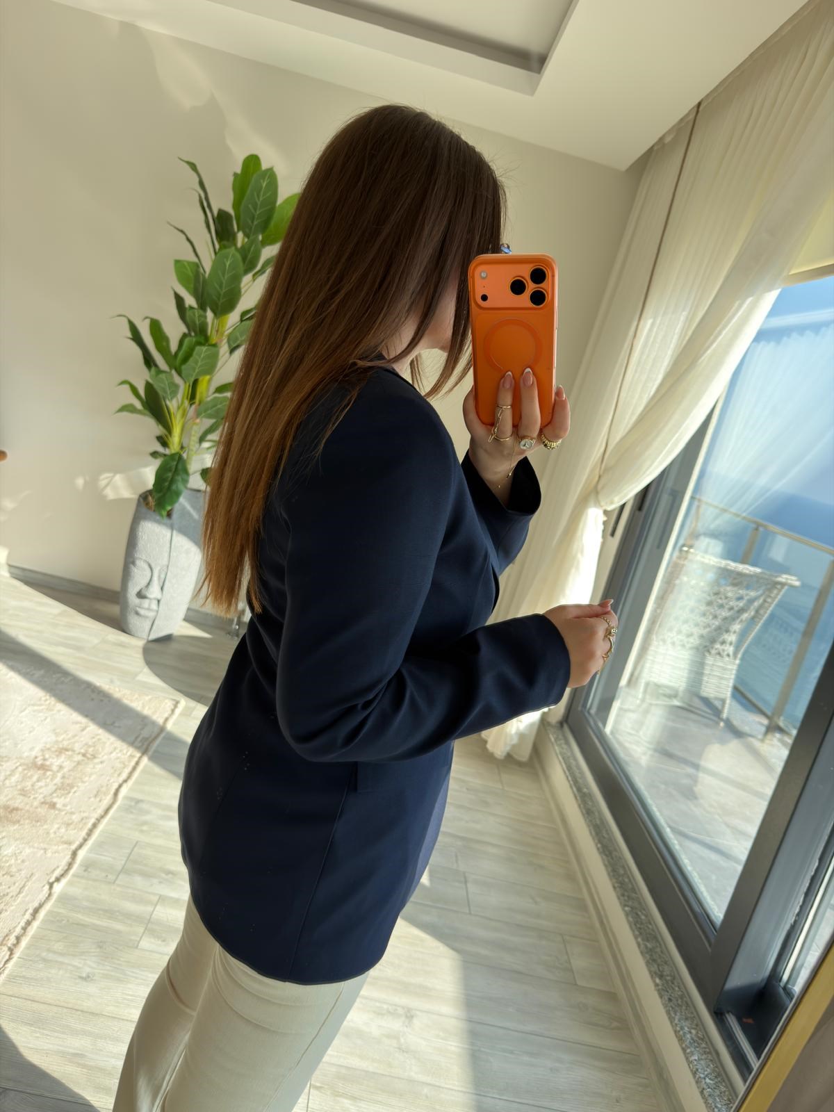 2604 Cep Kapaklı Ceket LACİVERT
