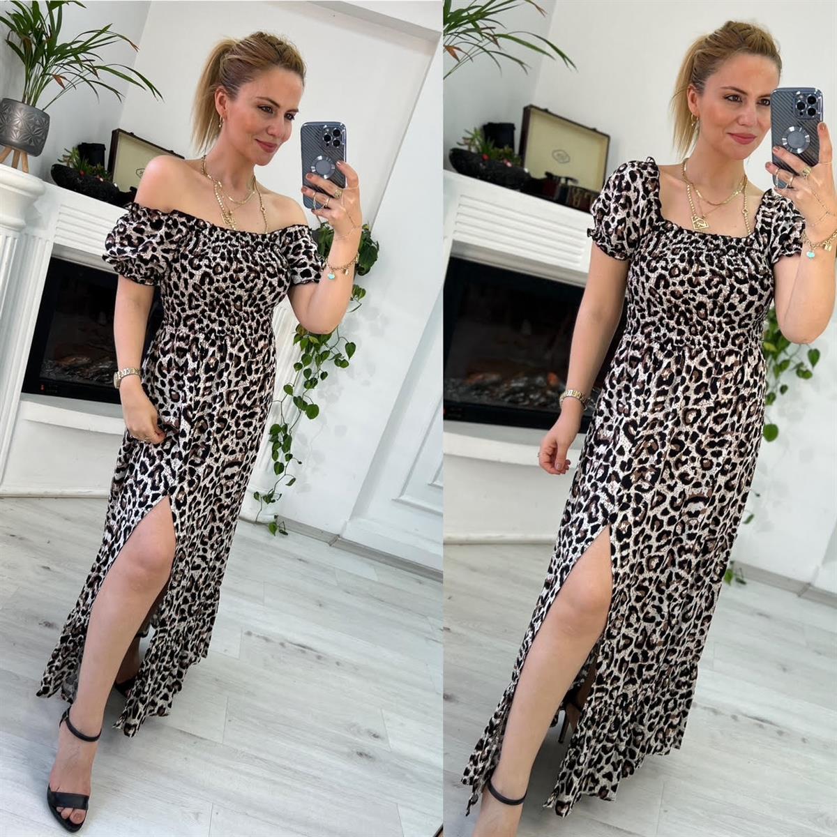261089 Madonna Yaka Gipeli Elbise LEOPAR