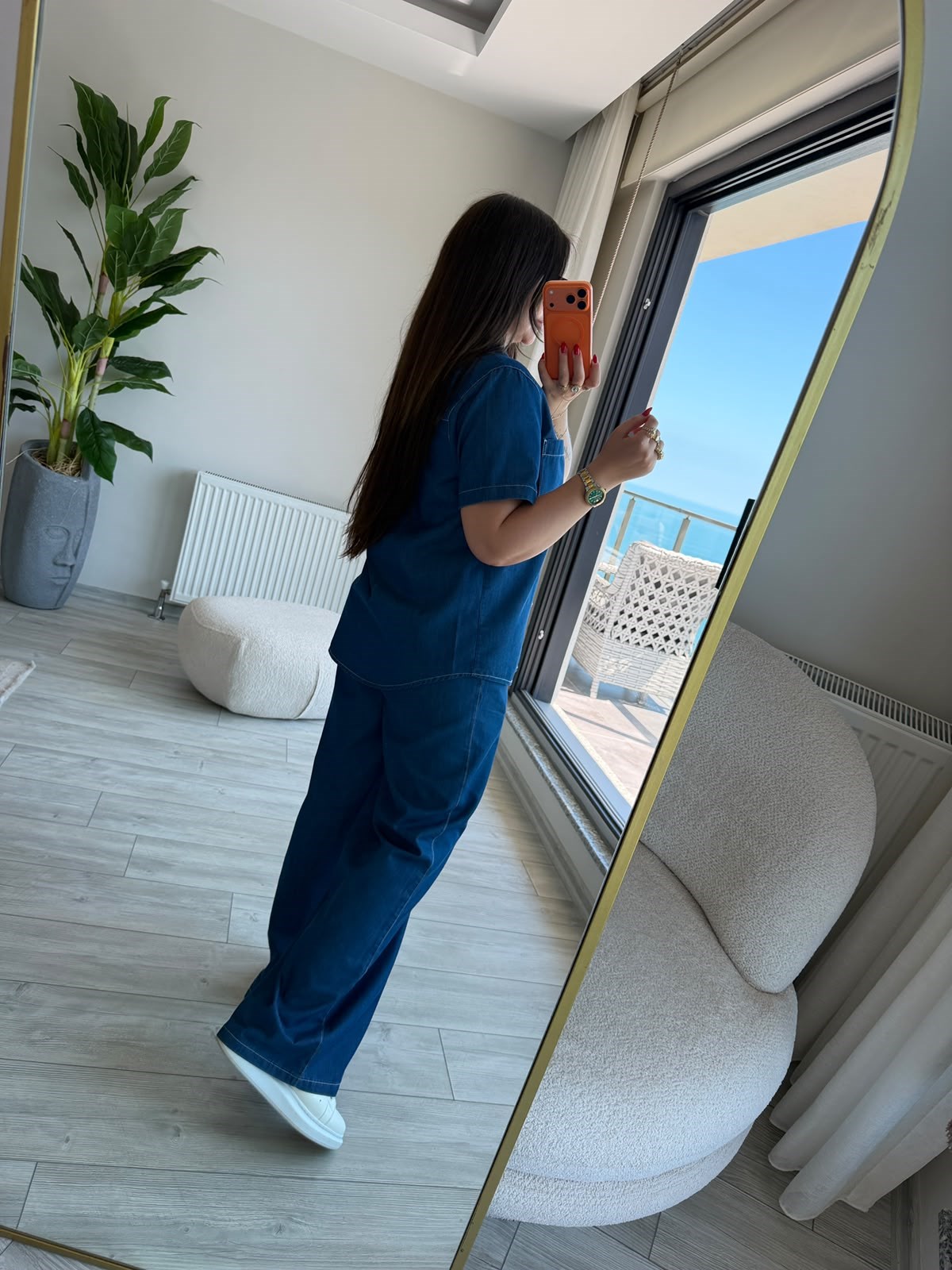 2633 Kot Tencel Takım MAVİ