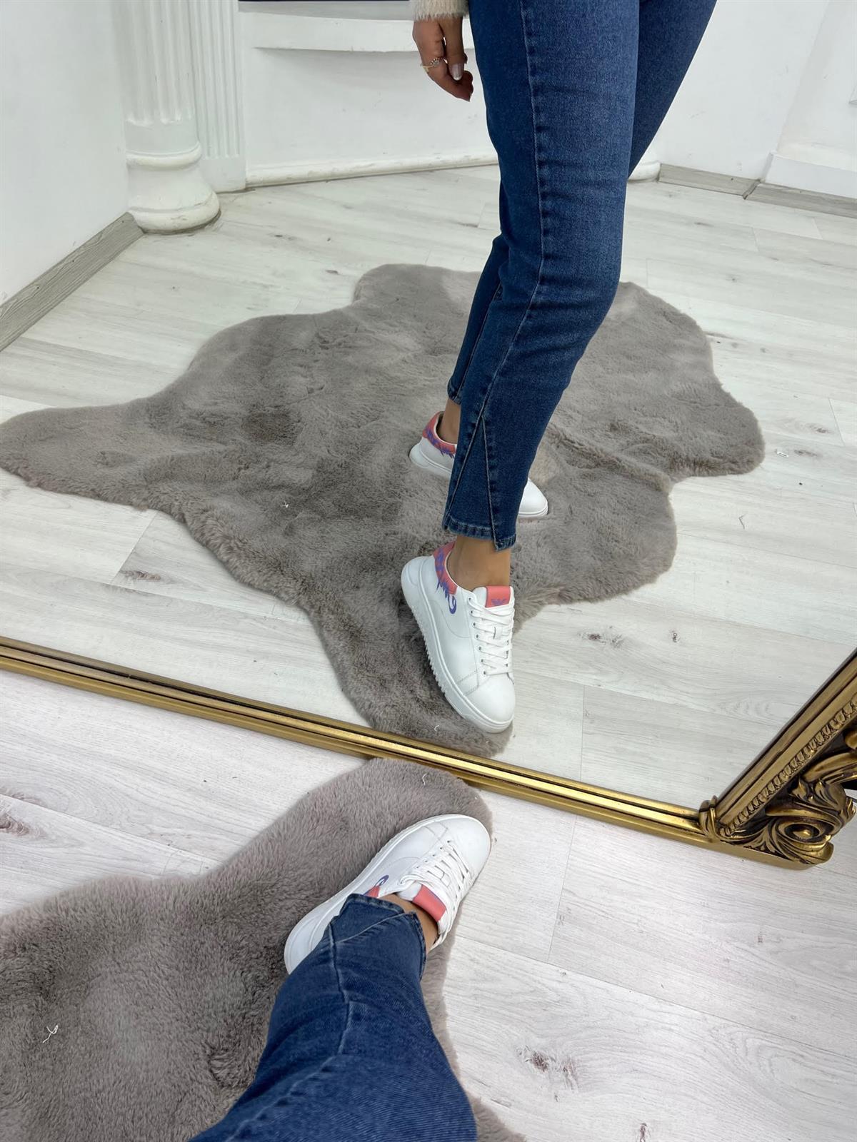271 Paça Detaylı Mom Jean LACİVERT