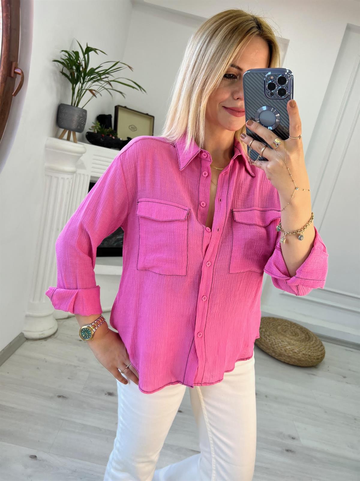 2729 Gömlek PEMBE