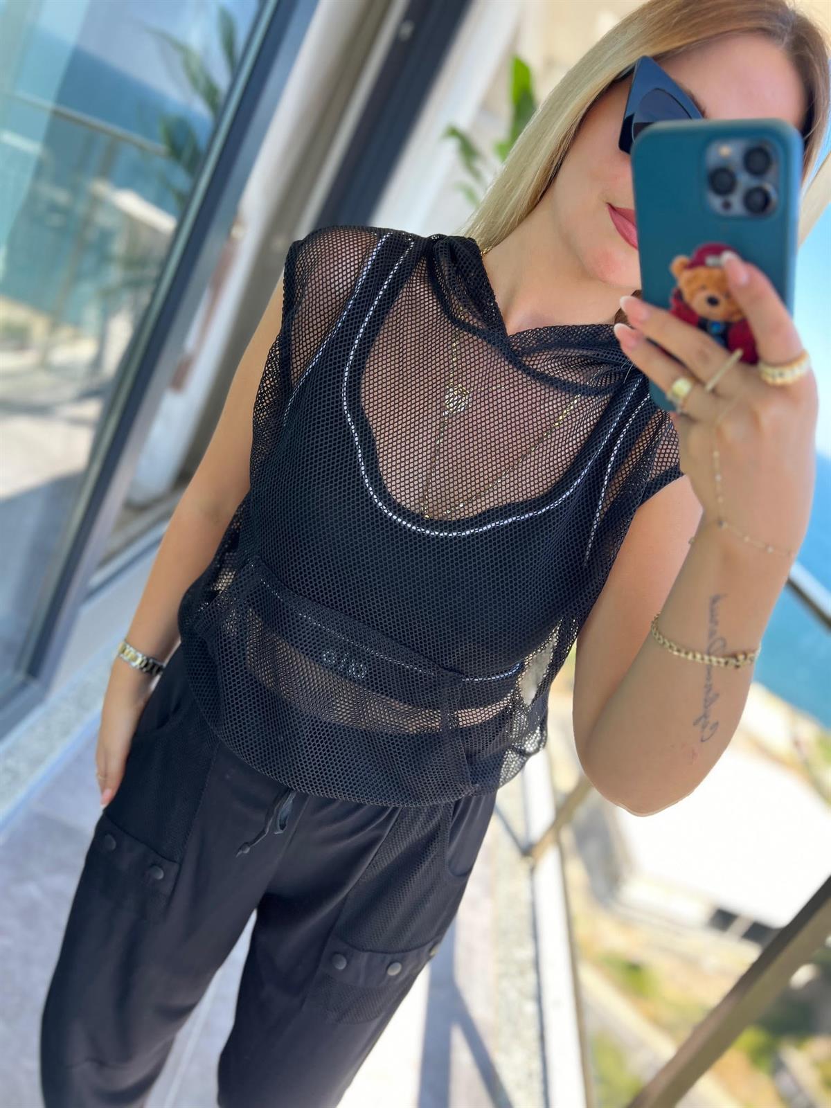 28491 Fle Tshirt SİYAH