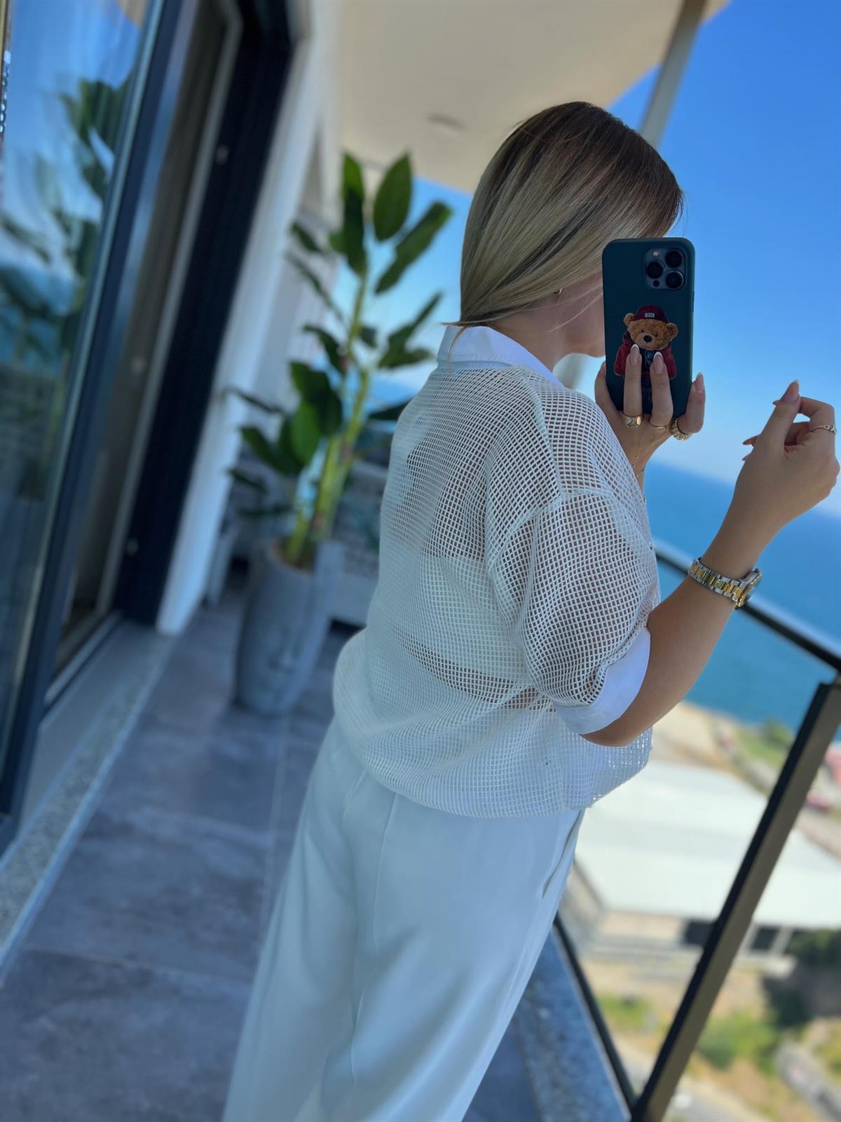 2947 File Fermuarlı Buluz BEYAZ