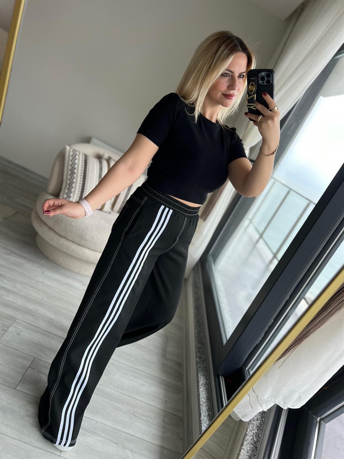30124 Crop Tshirt SİYAH