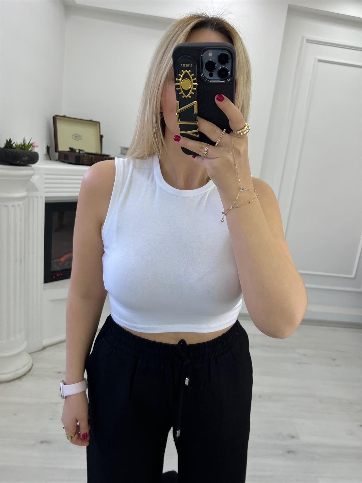 30125 Crop BEYAZ