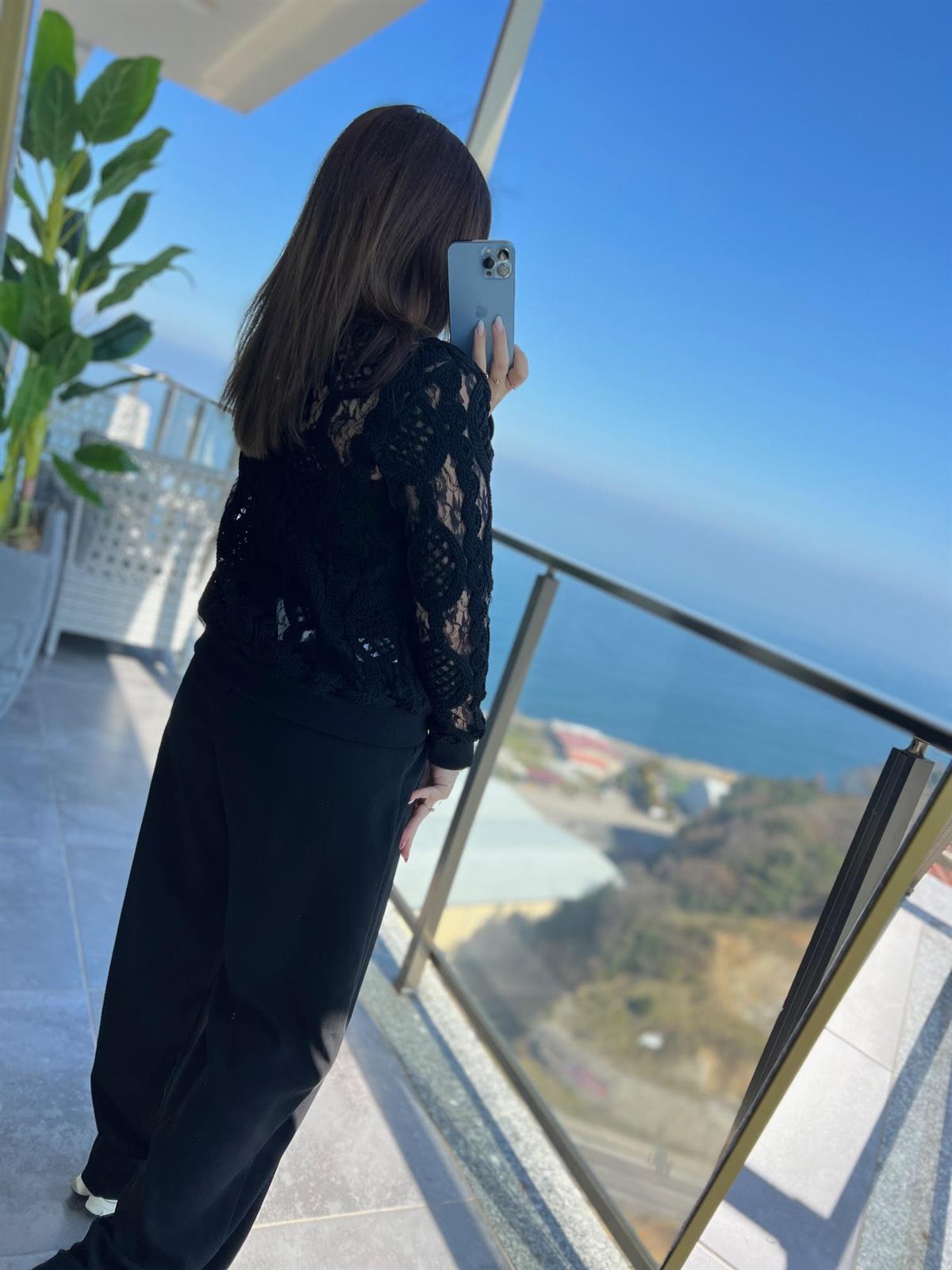 3034 Örme Triko SİYAH