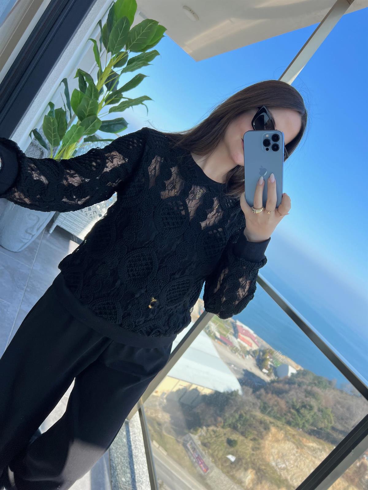 3034 Örme Triko SİYAH