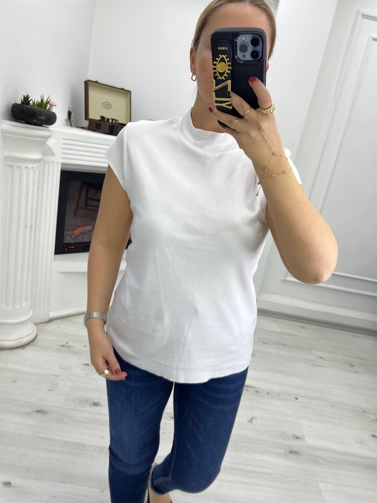 30581 Pamuklu Tshirt BEYAZ