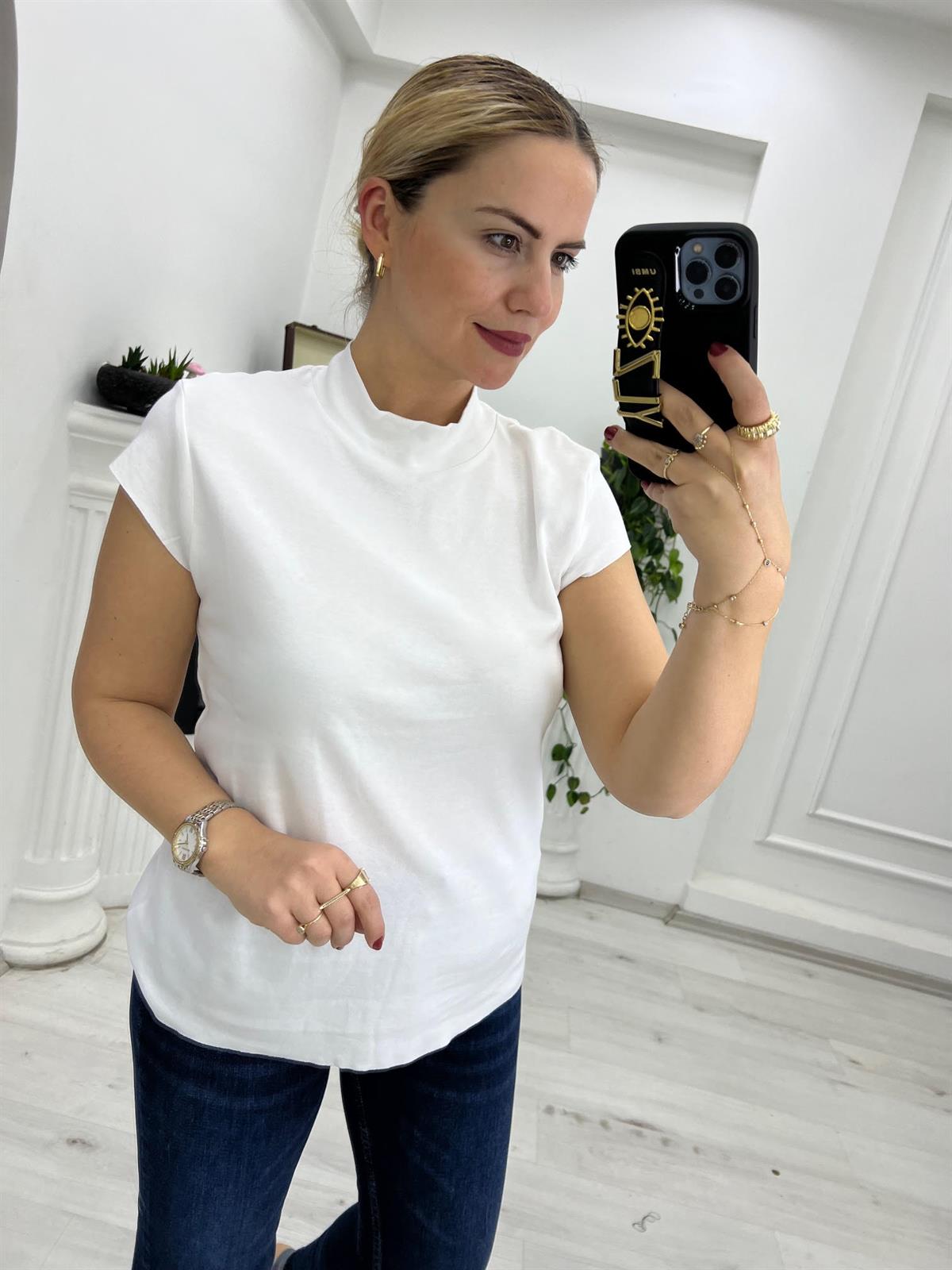 30581 Pamuklu Tshirt BEYAZ