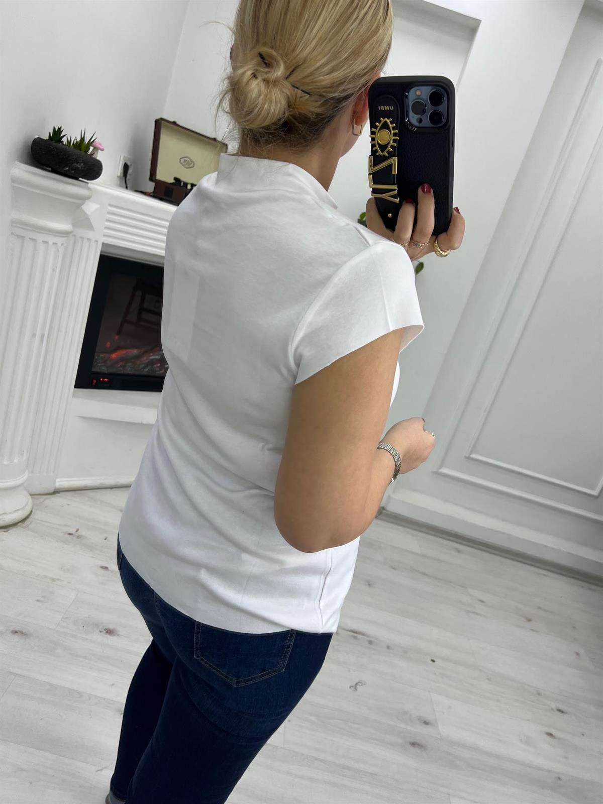30581 Pamuklu Tshirt BEYAZ