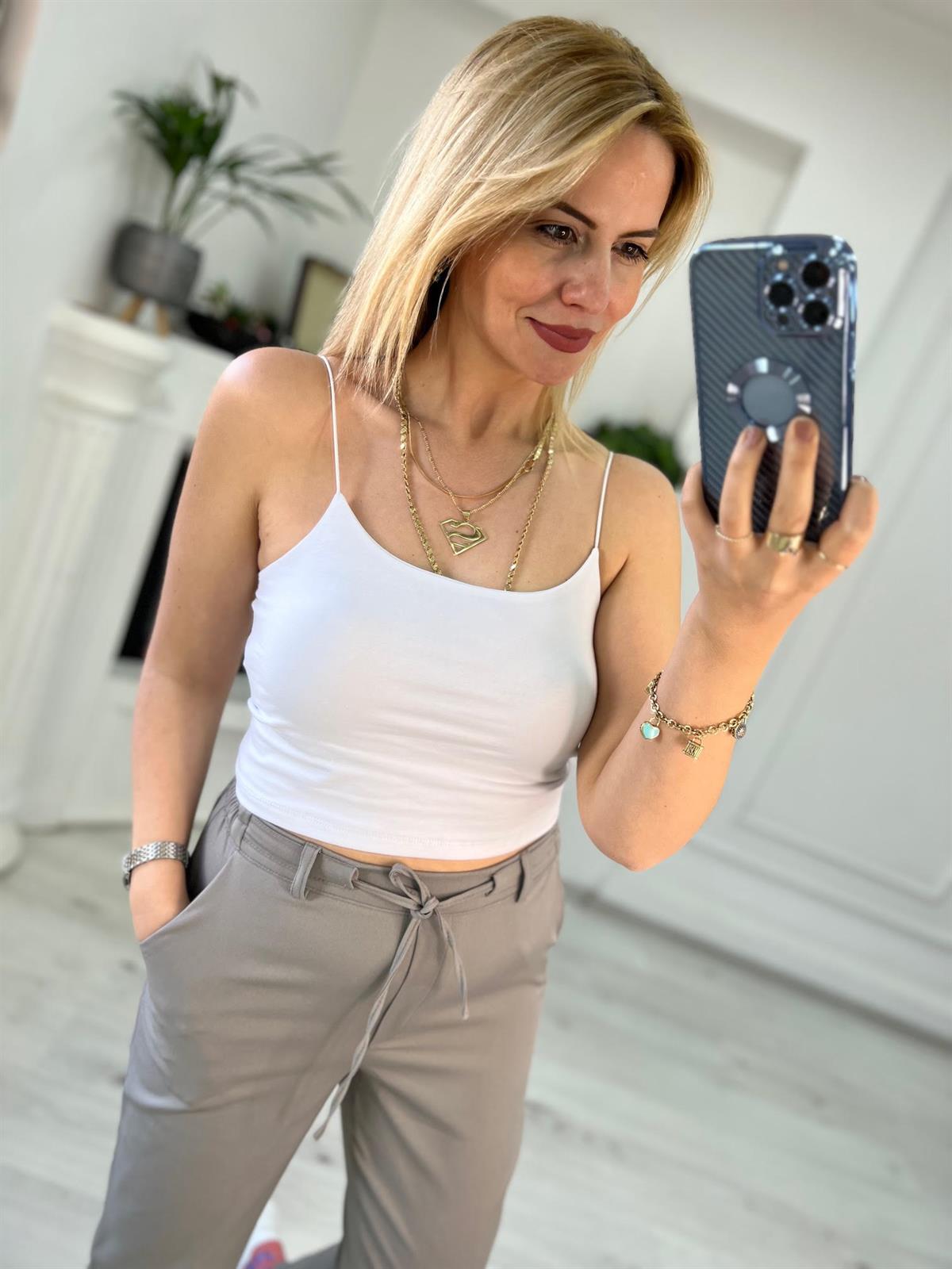 3077 Lastikli Atlet BEYAZ