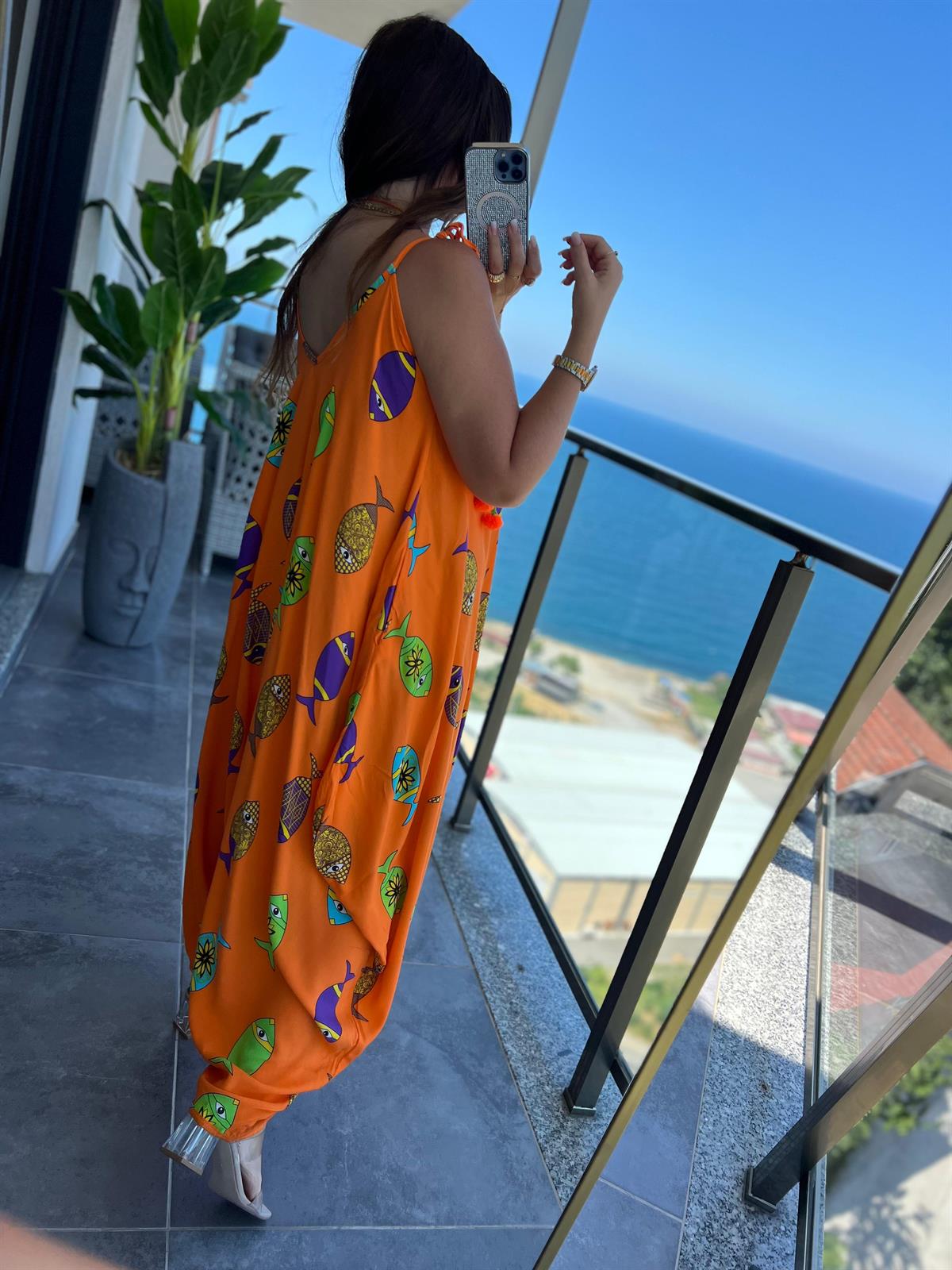 34 Ponponlu Şavar Tulum TURUNCU