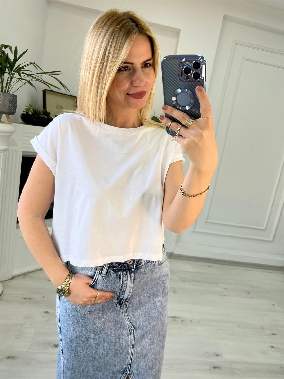 3431 Tshirt BEYAZ