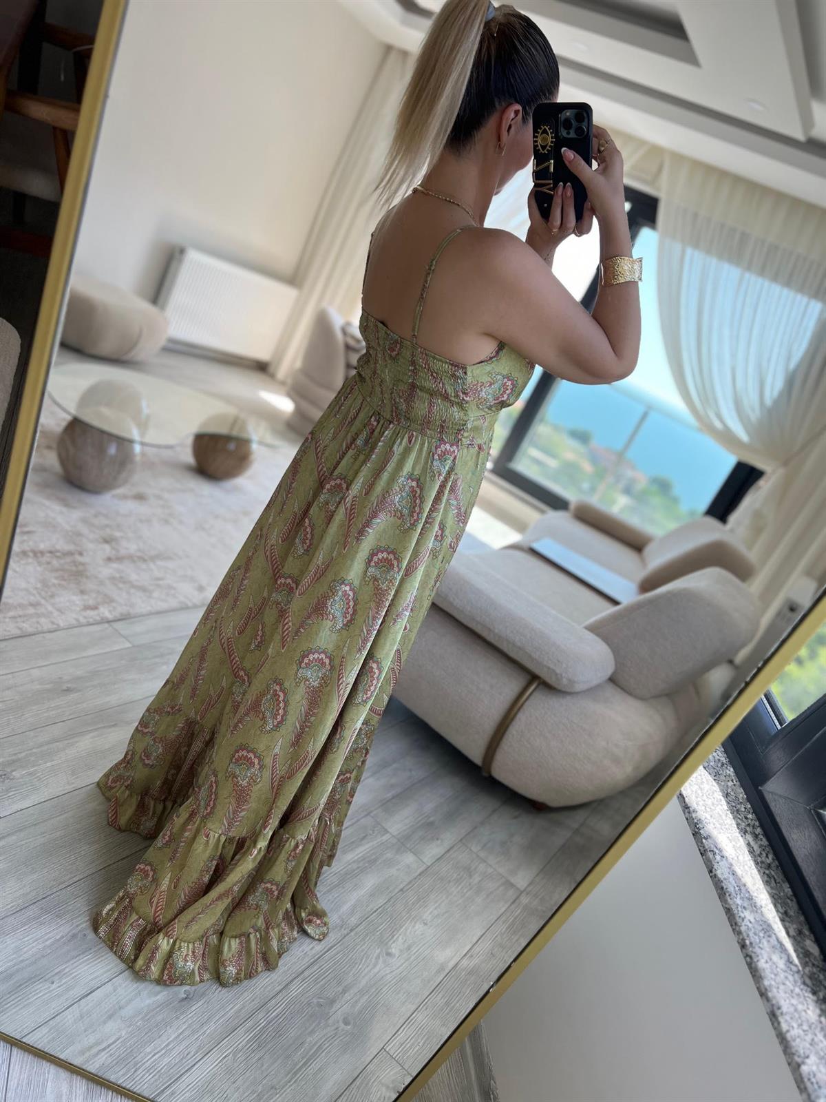 36095 Saten Elbise YEŞİL