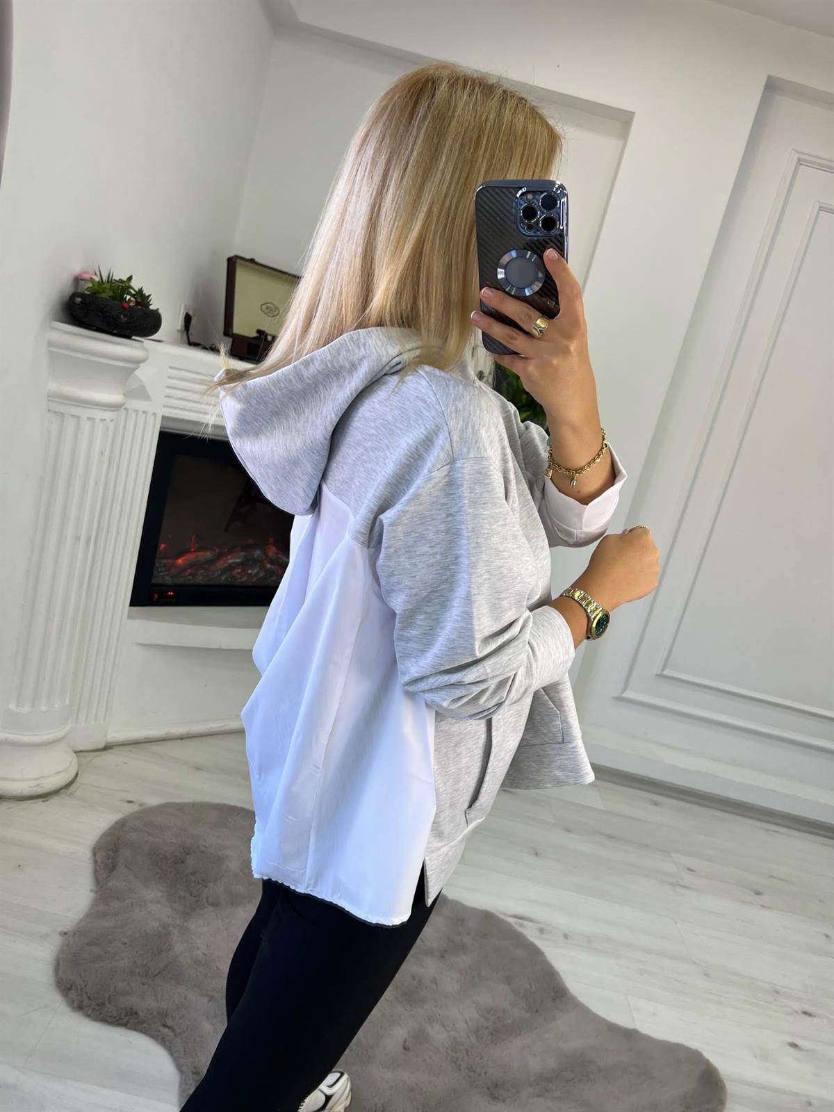 375 Kapüşonlu Sweat GRİ