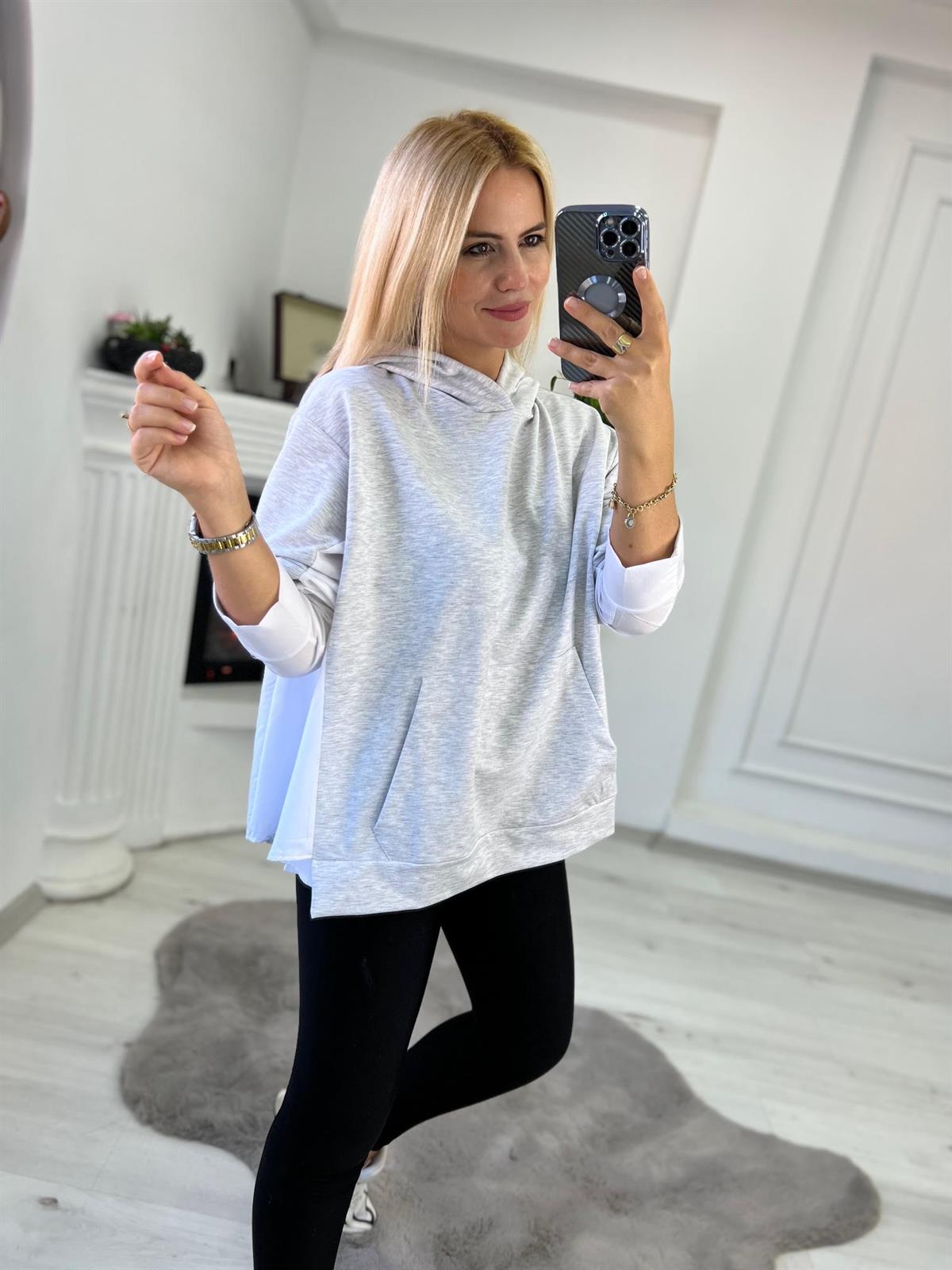 375 Kapüşonlu Sweat GRİ