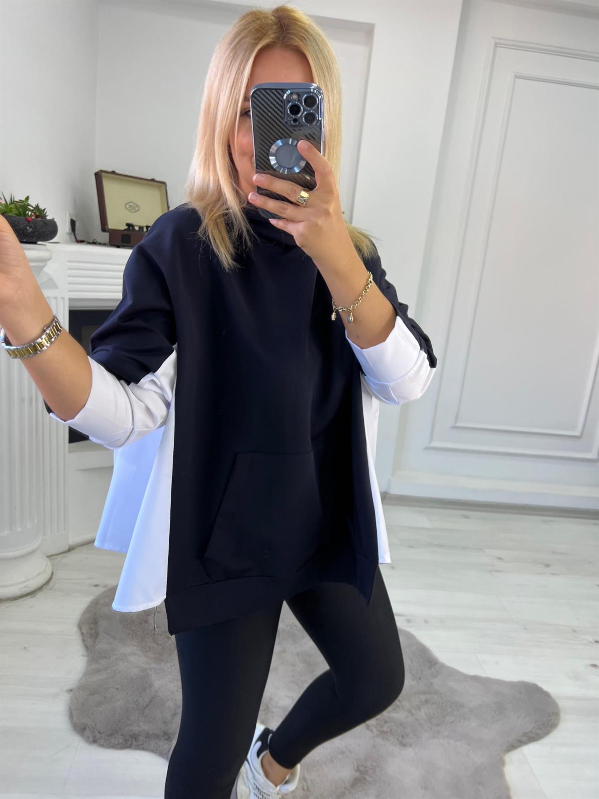 375 Kapüşonlu Sweat SİYAH