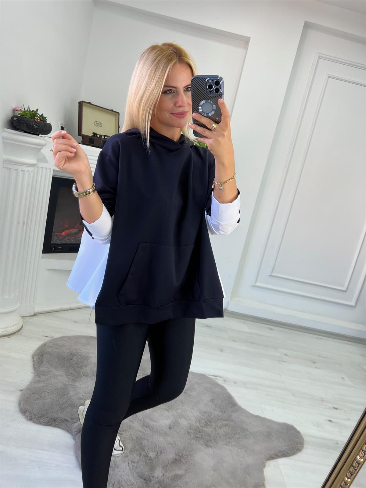 375 Kapüşonlu Sweat SİYAH