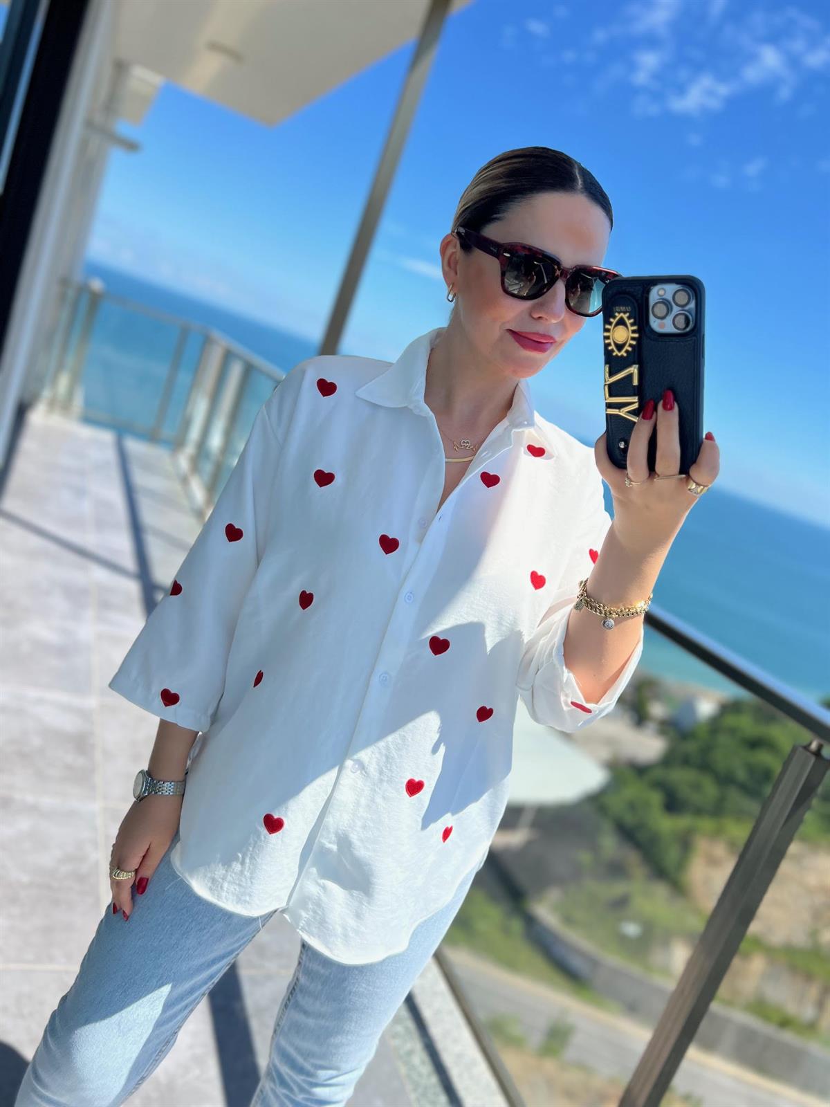 387 Kalpli Gömlek KIRMIZI