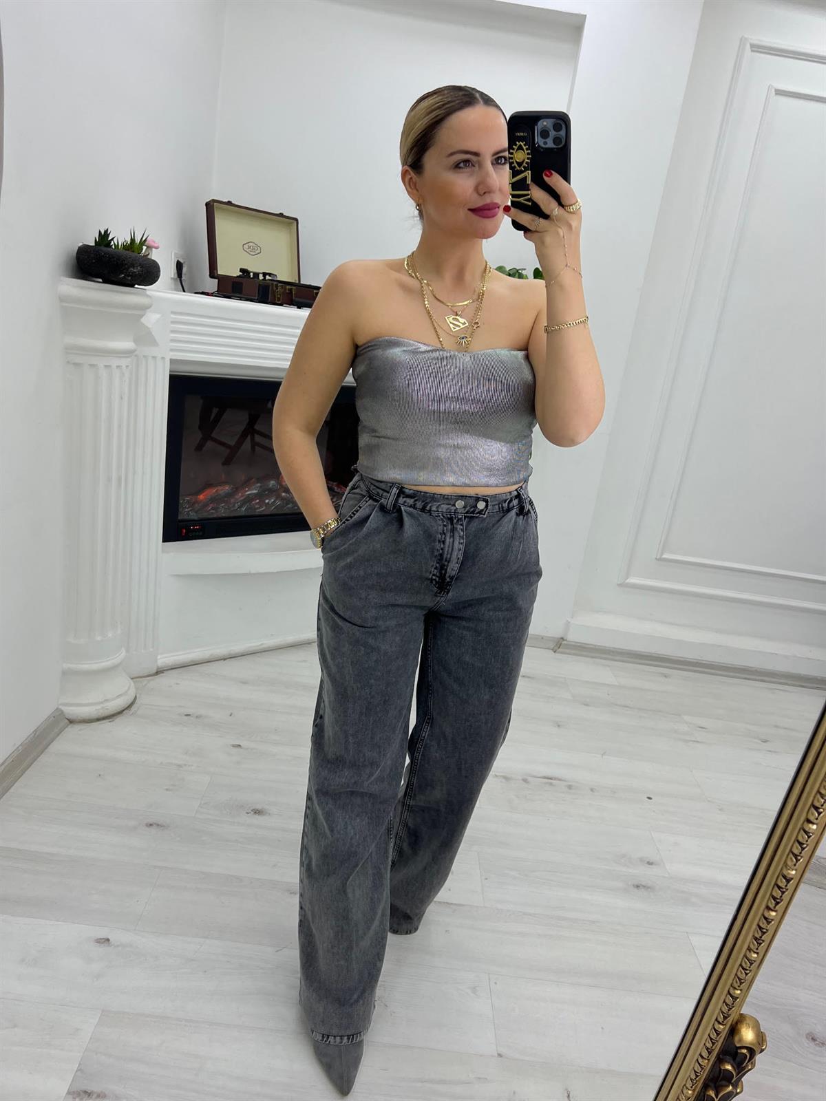 40184 Pilili Kot Pantolon FÜME