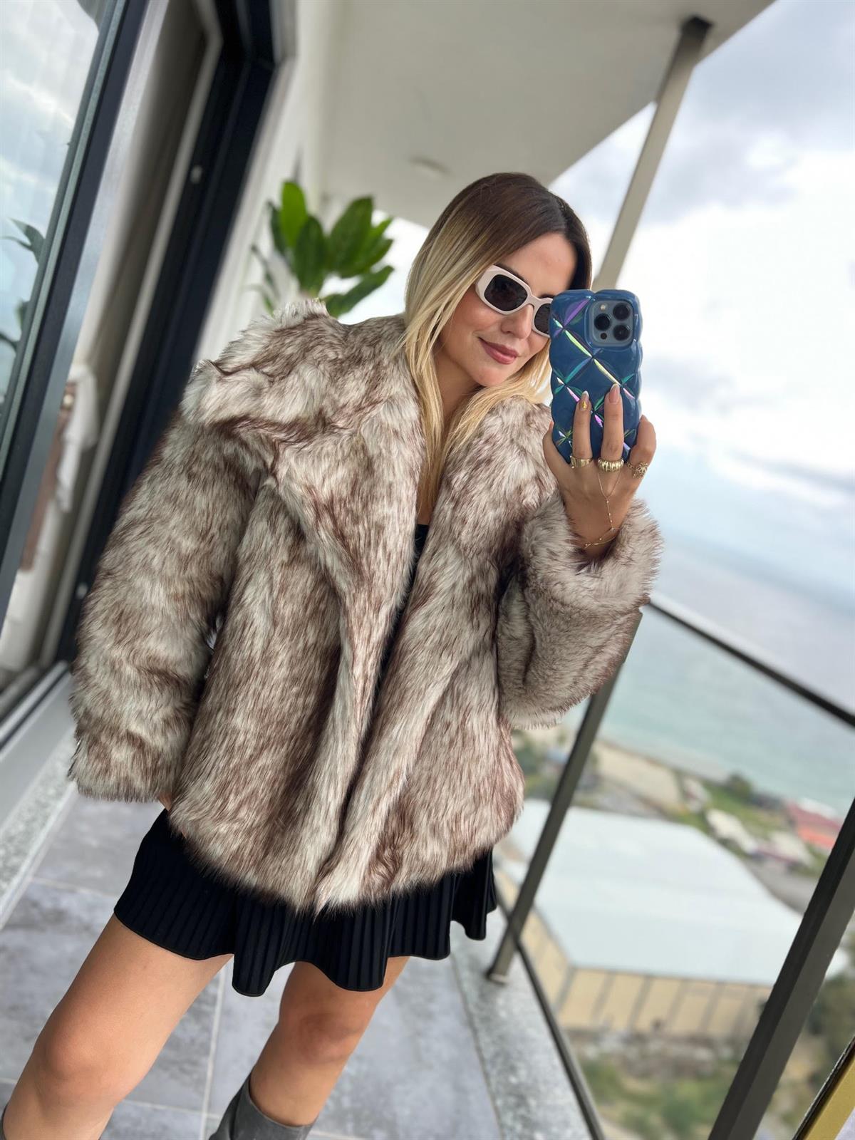 4105 Kısa Madonna Kürk BEJ