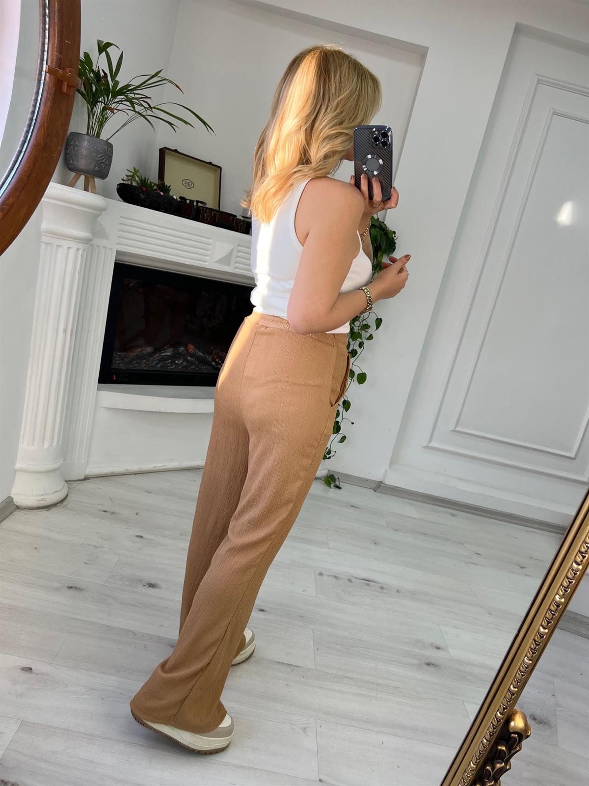 4131 Bel Kordonlu Pantolon CAMEL