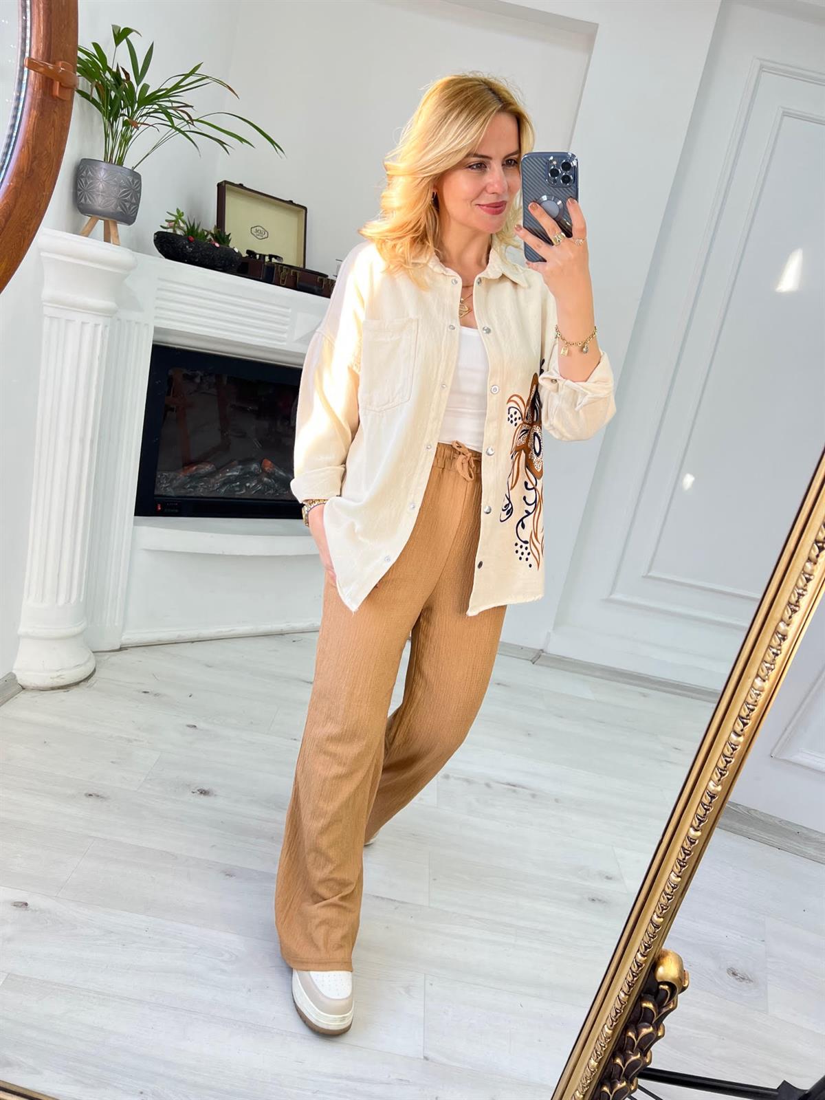 4131 Bel Kordonlu Pantolon CAMEL