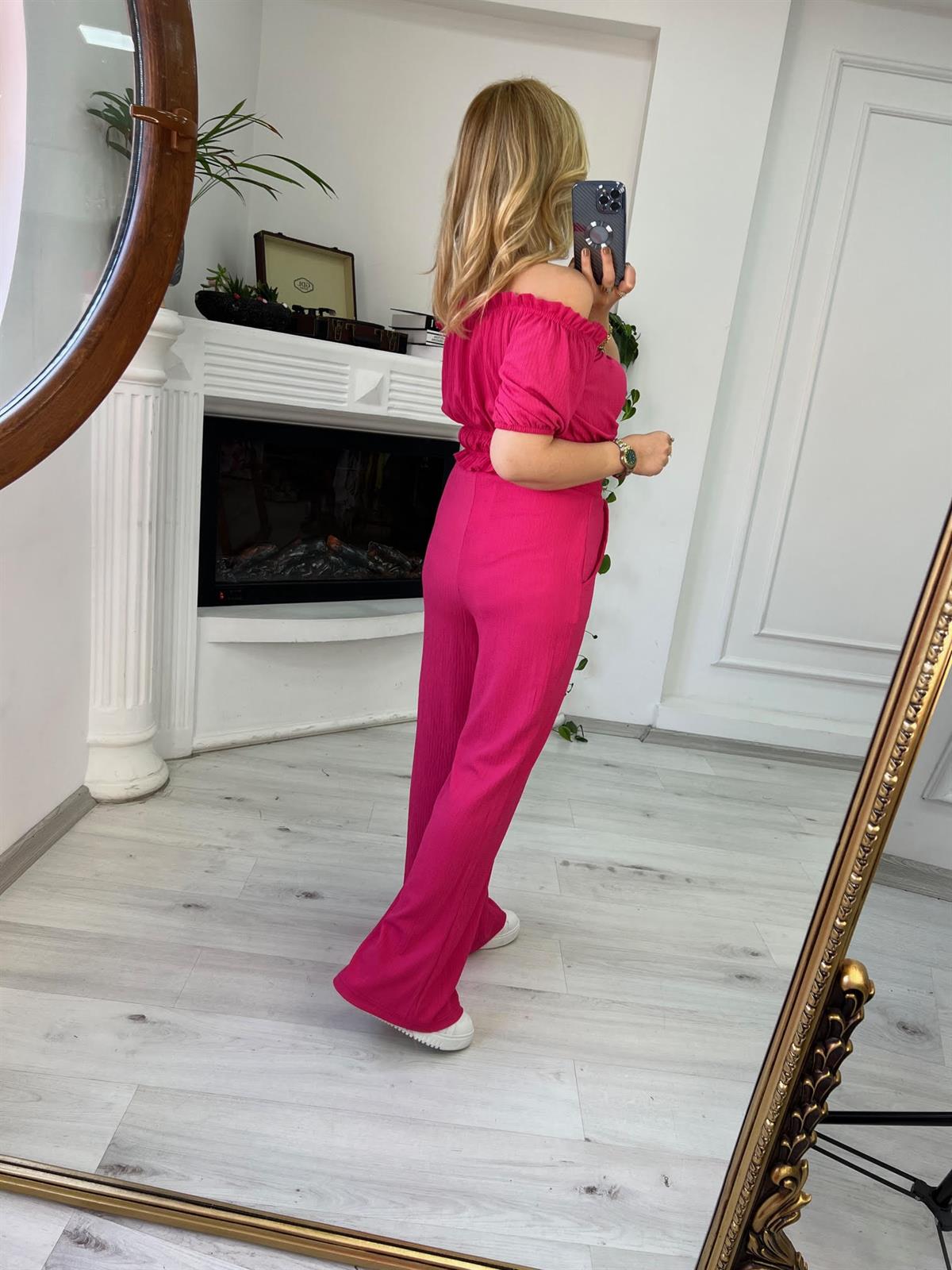 4131 Bel Kordonlu Pantolon FUŞYA