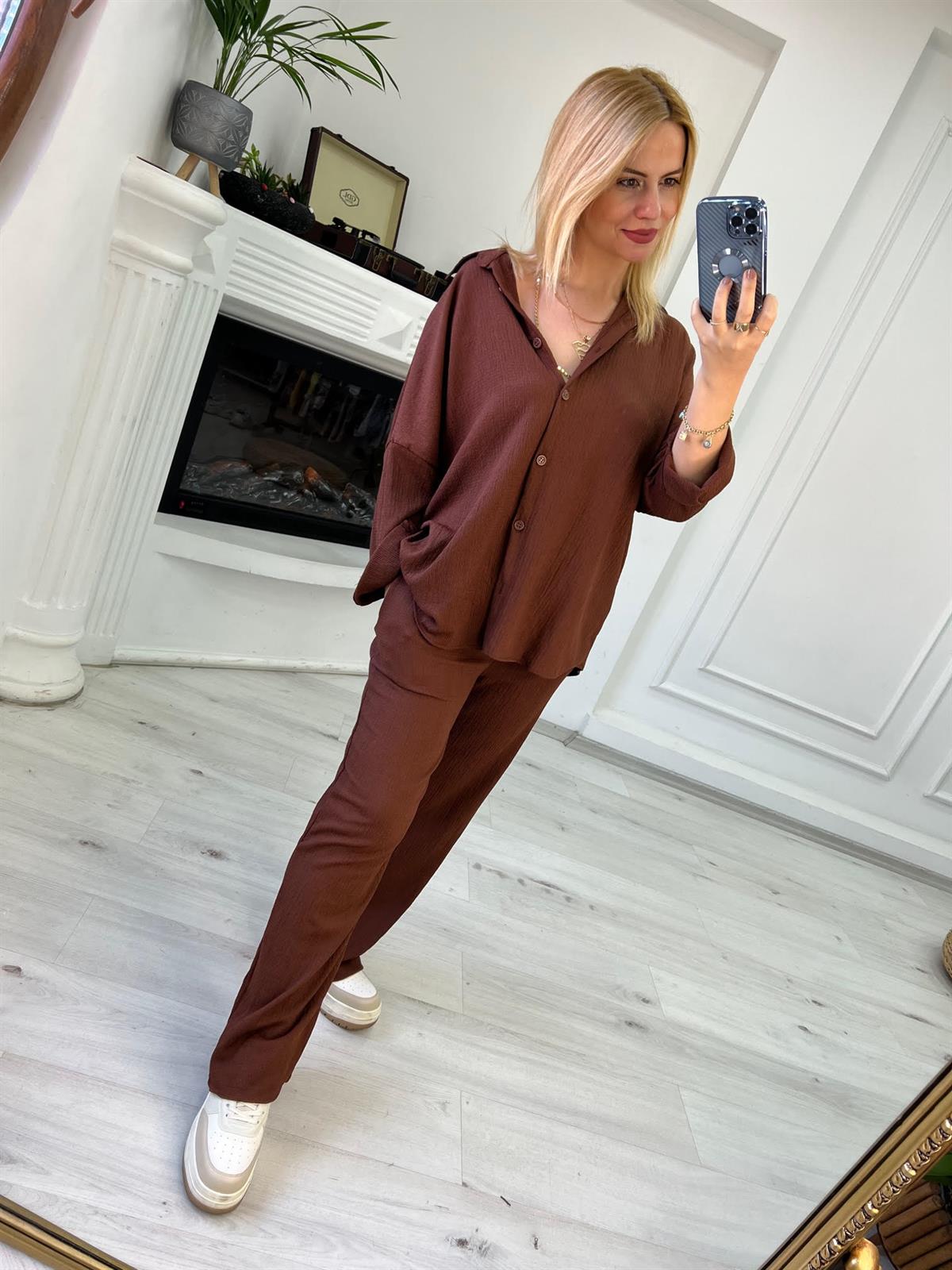 4137 Gömlekli Takım KAHVE