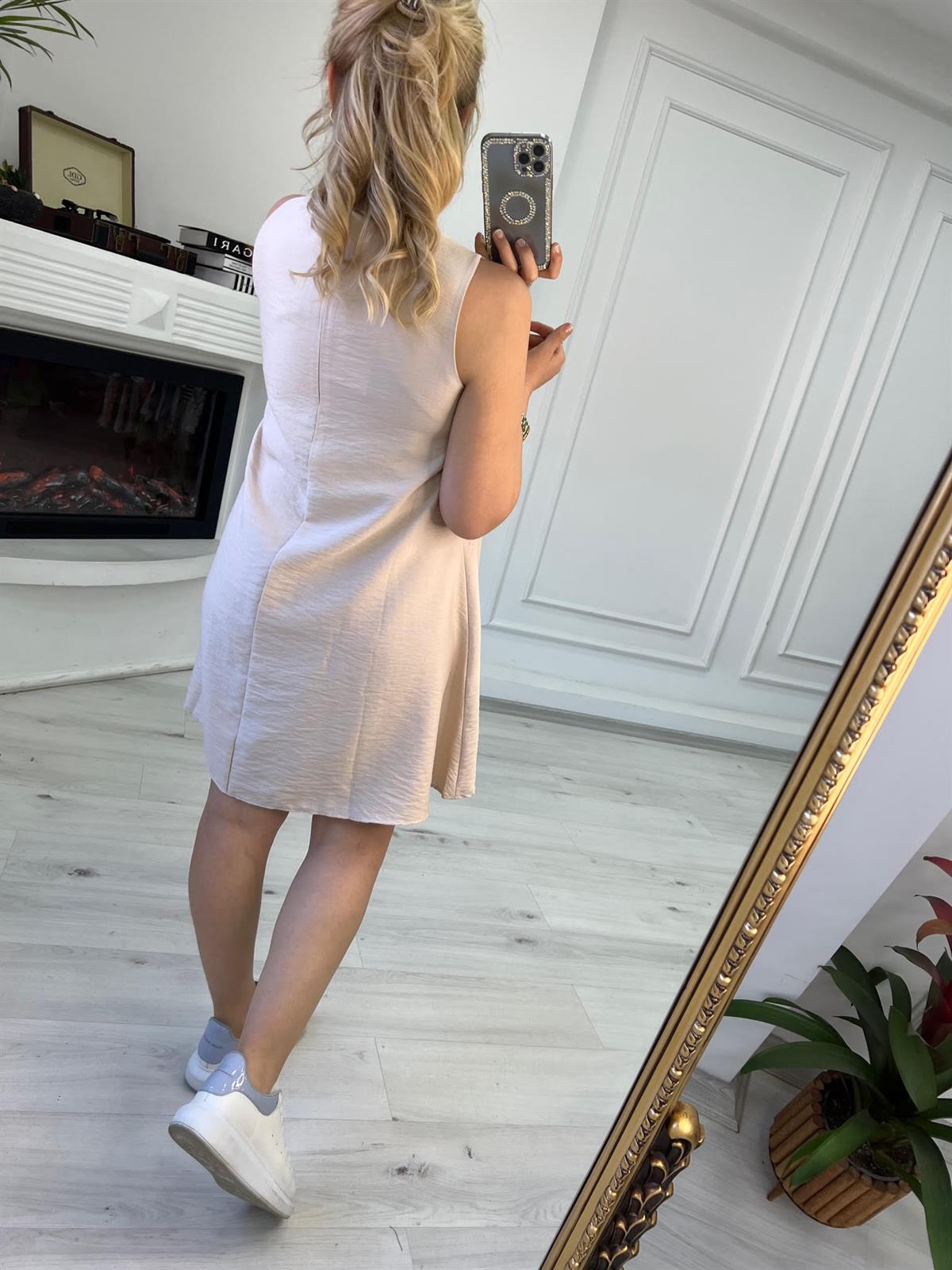 4161 Kolsuz Elbise TAŞ