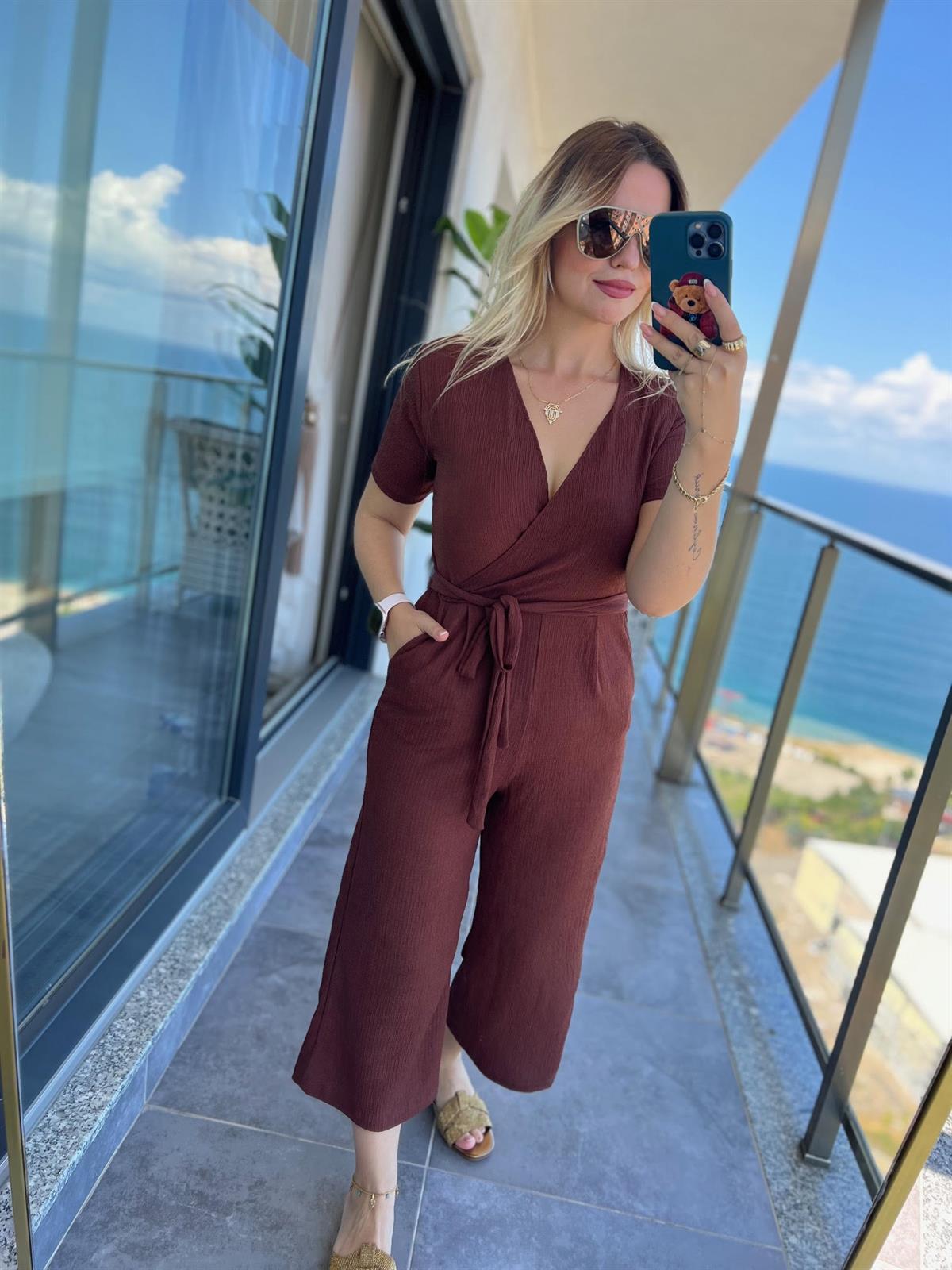 4188 Kruvaze Okyanus Tulum KAHVE