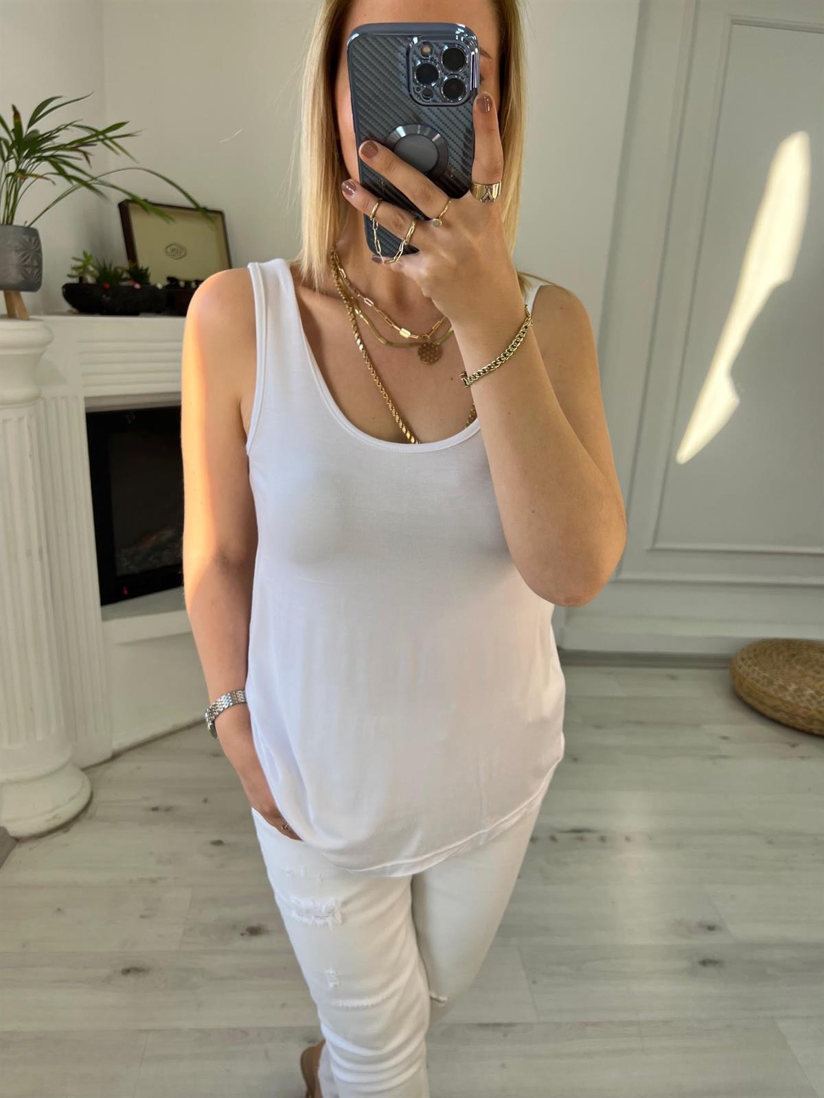 440 Basic Undershirt BEYAZ