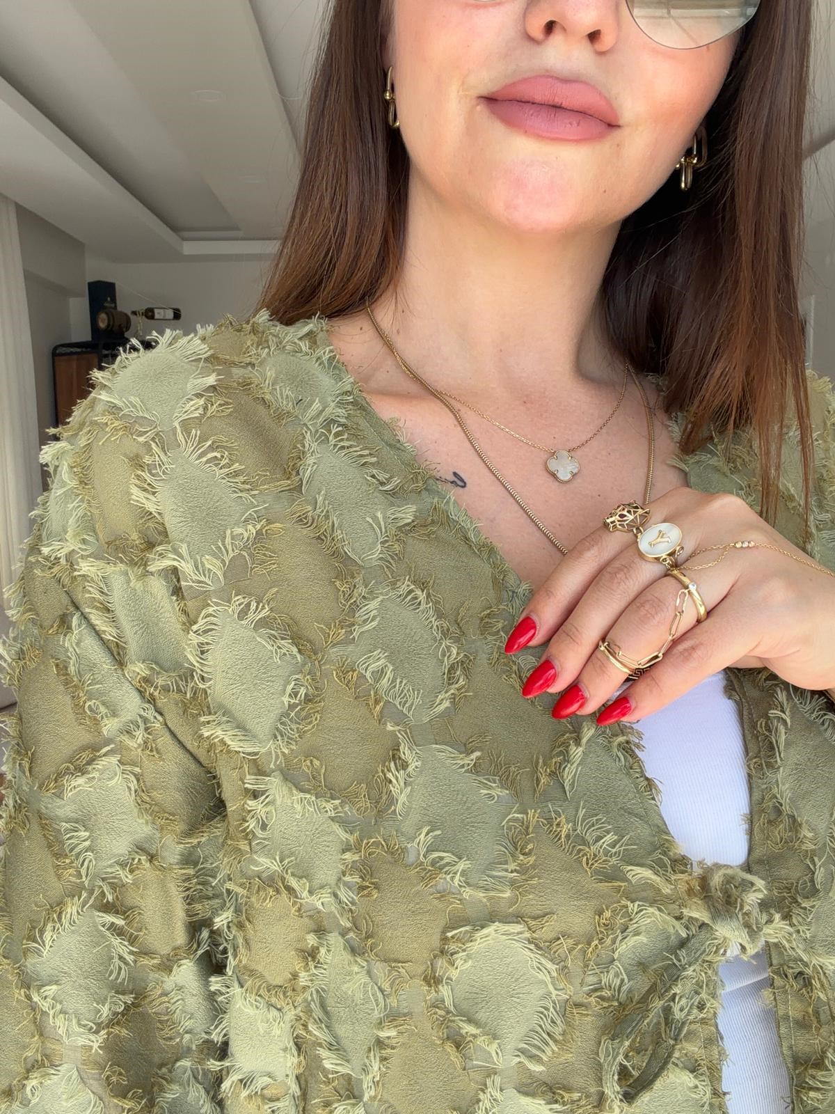 460 Önü Bağlamalı Kimono Ceket YEŞİL