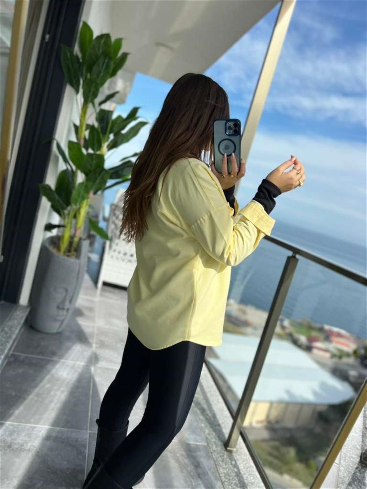 474 Gabardin Gömlek SARI