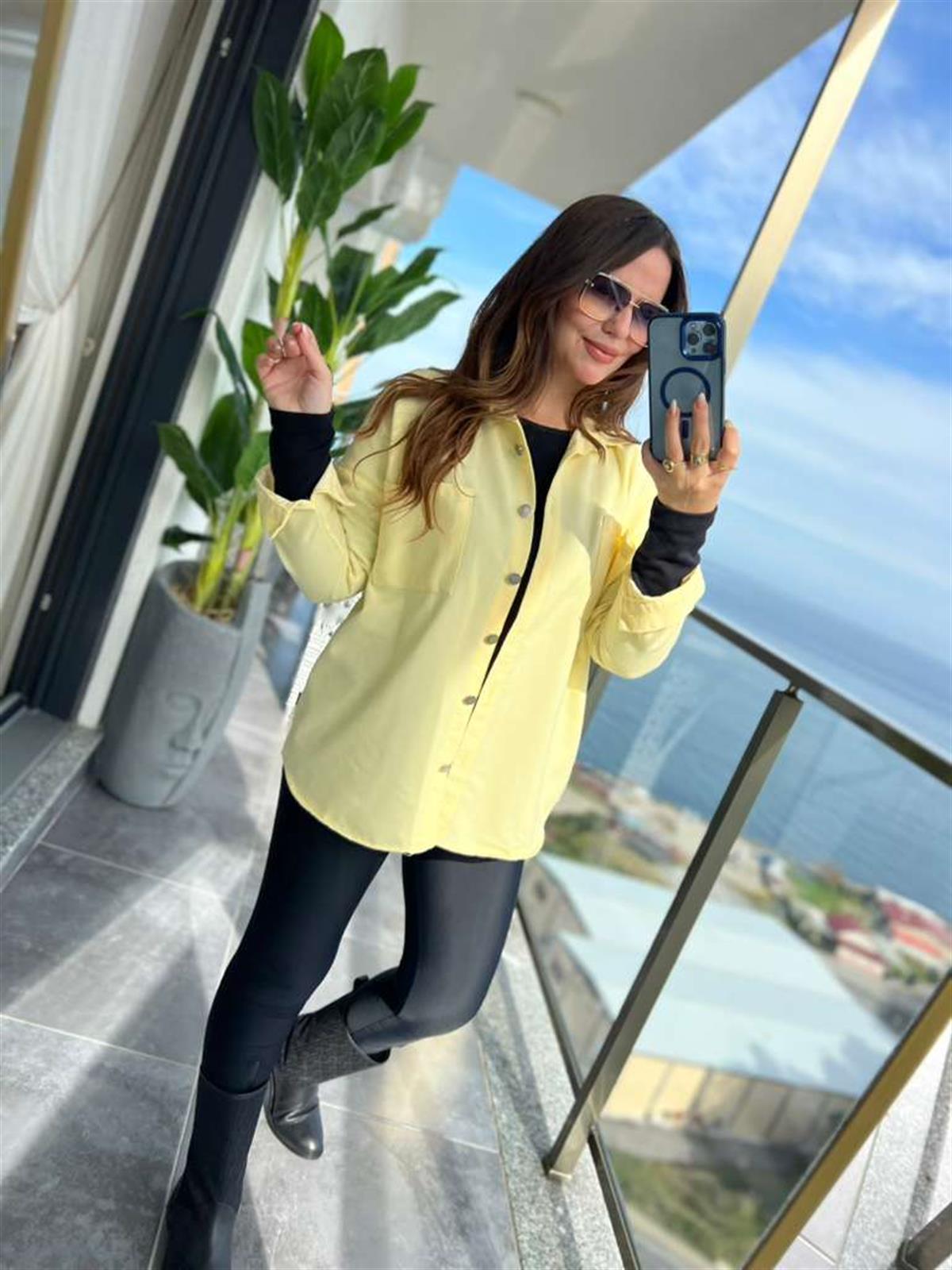 474 Gabardin Gömlek SARI