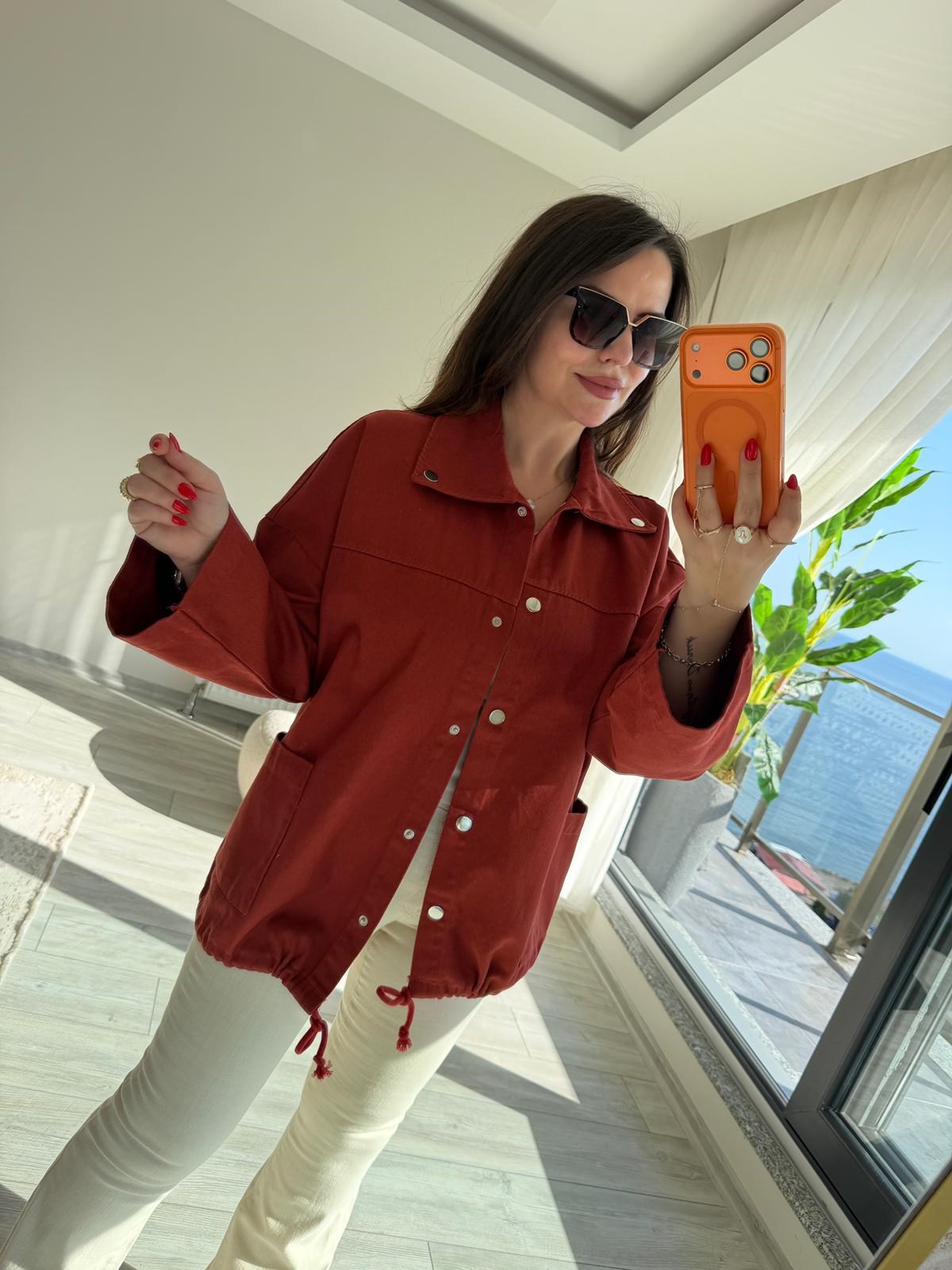 476 Owersize Ceket KİREMİT