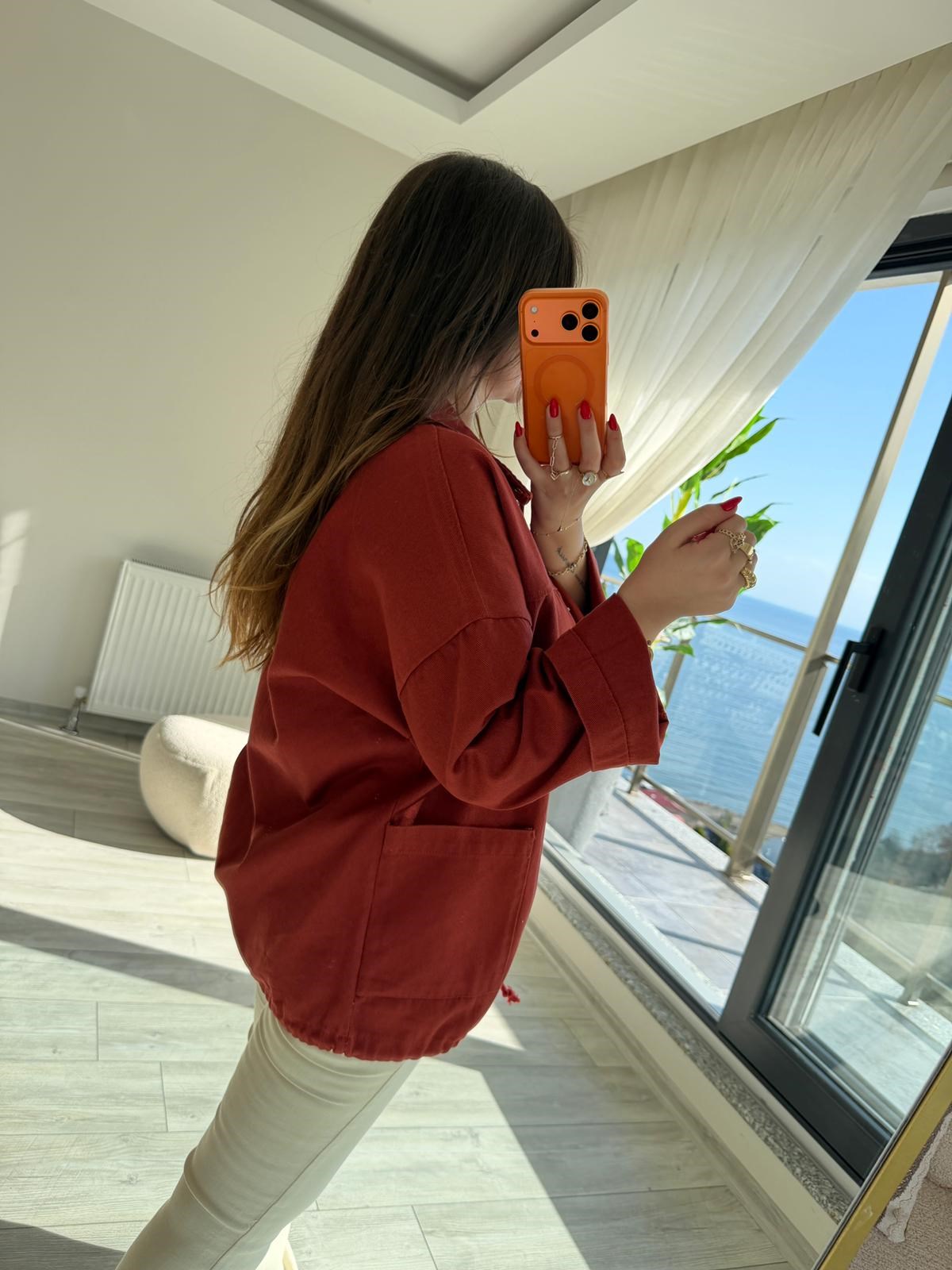 476 Owersize Ceket KİREMİT
