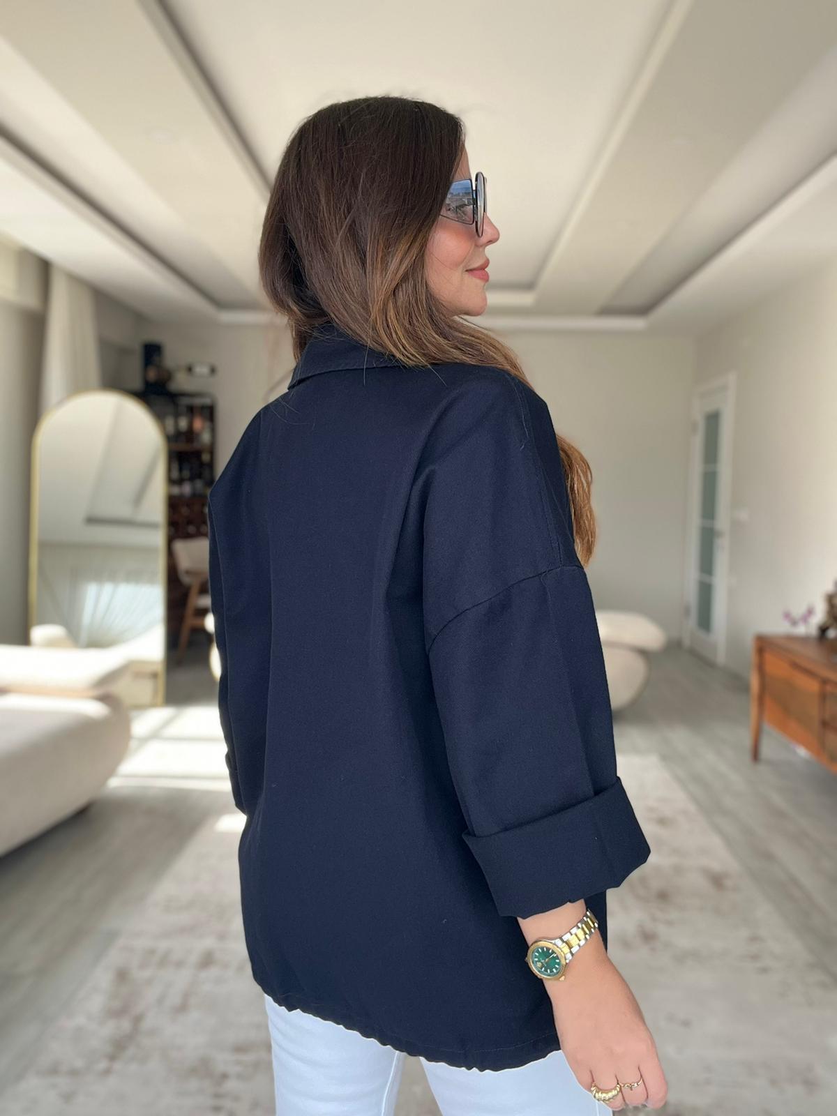 476 Owersize Ceket LACİVERT