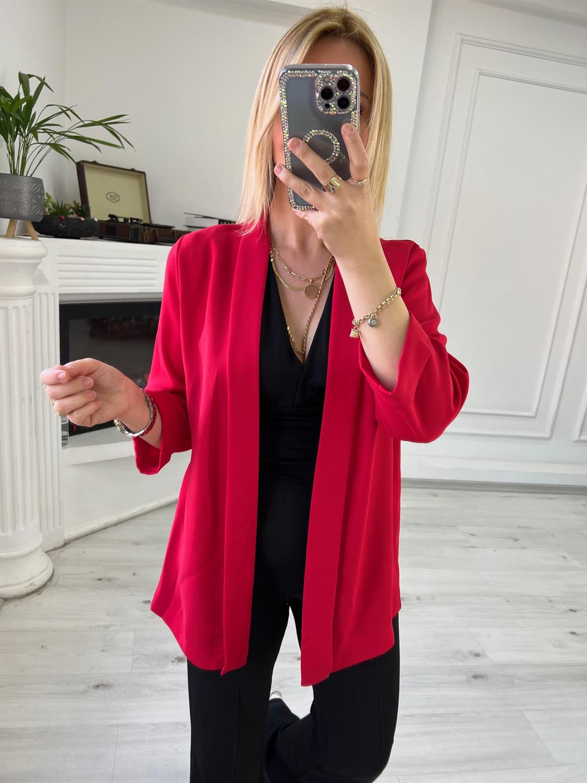 4780 Salaş Ceket KIRMIZI
