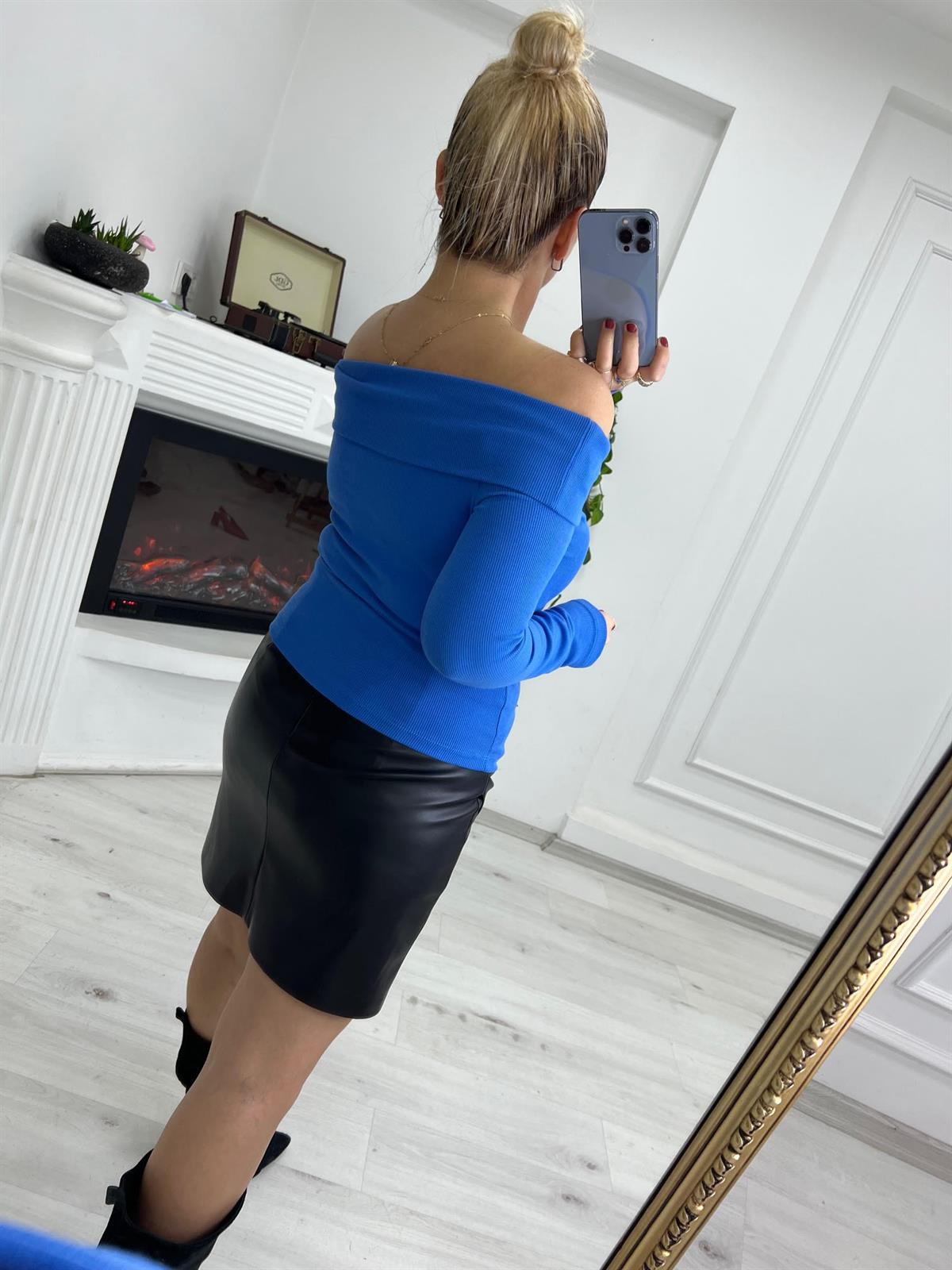 4987 Kaşkorse Bluz MAVİ