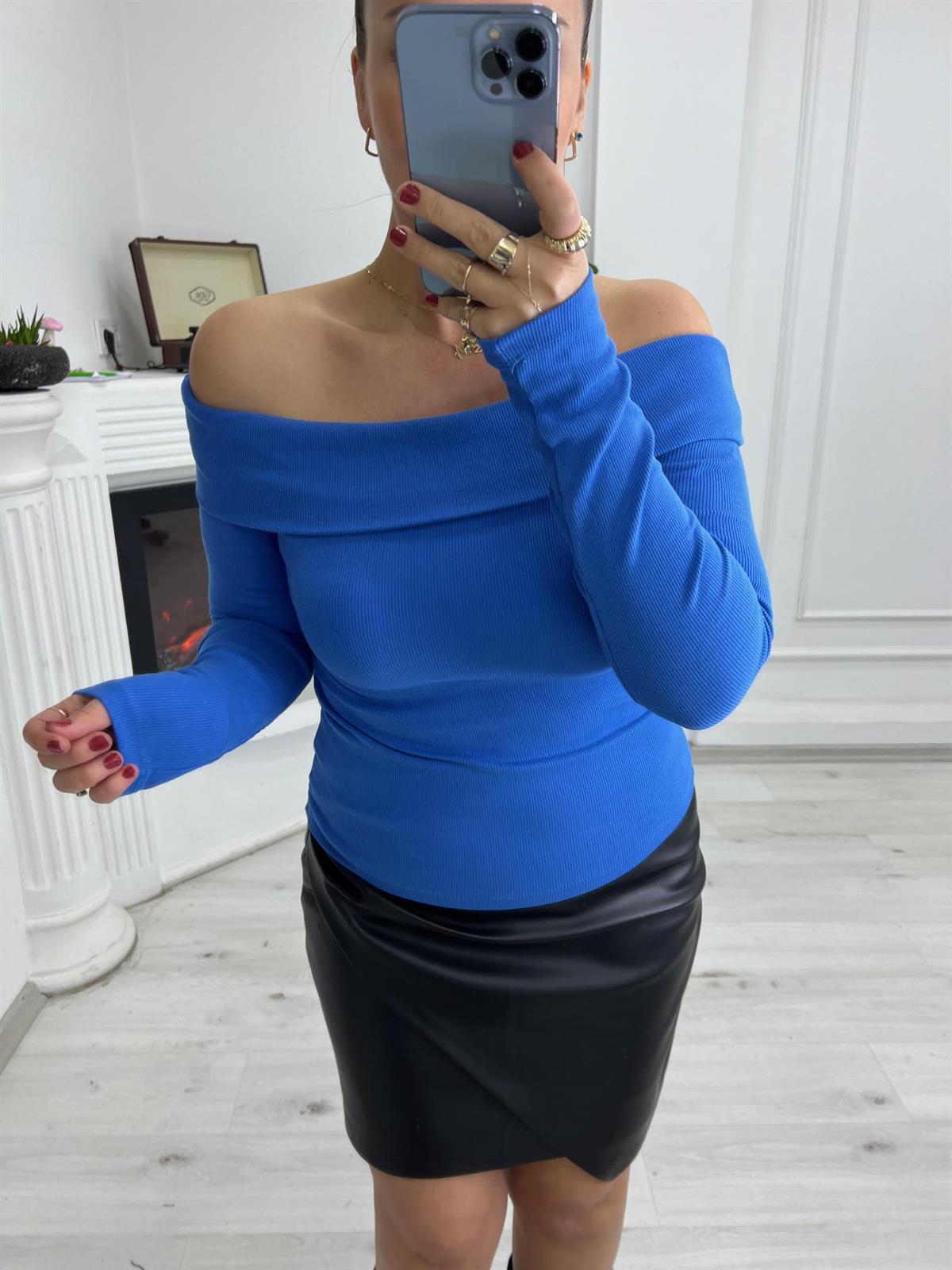 4987 Kaşkorse Bluz MAVİ