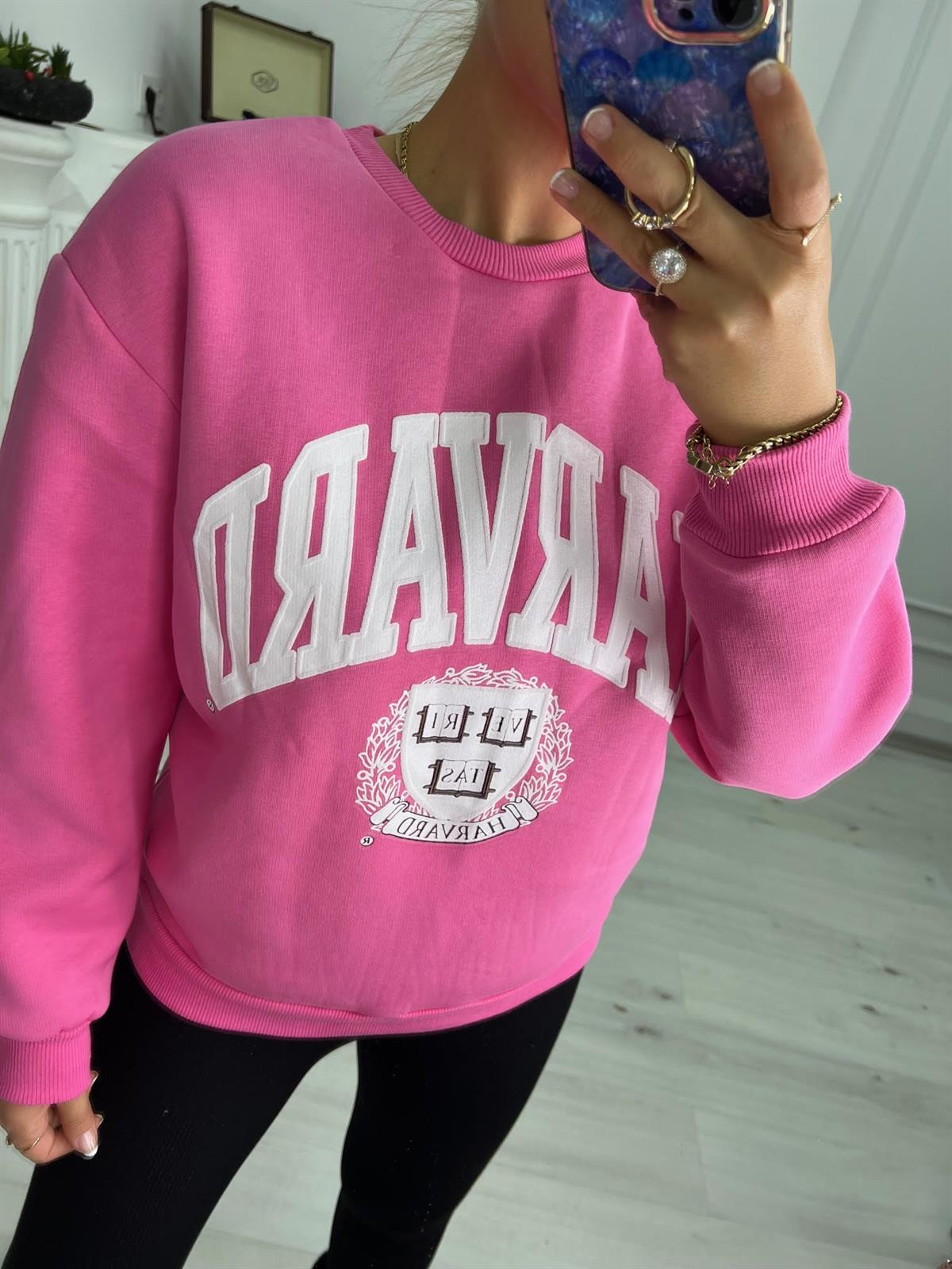 5015 Baskılı Sweat PUDRA