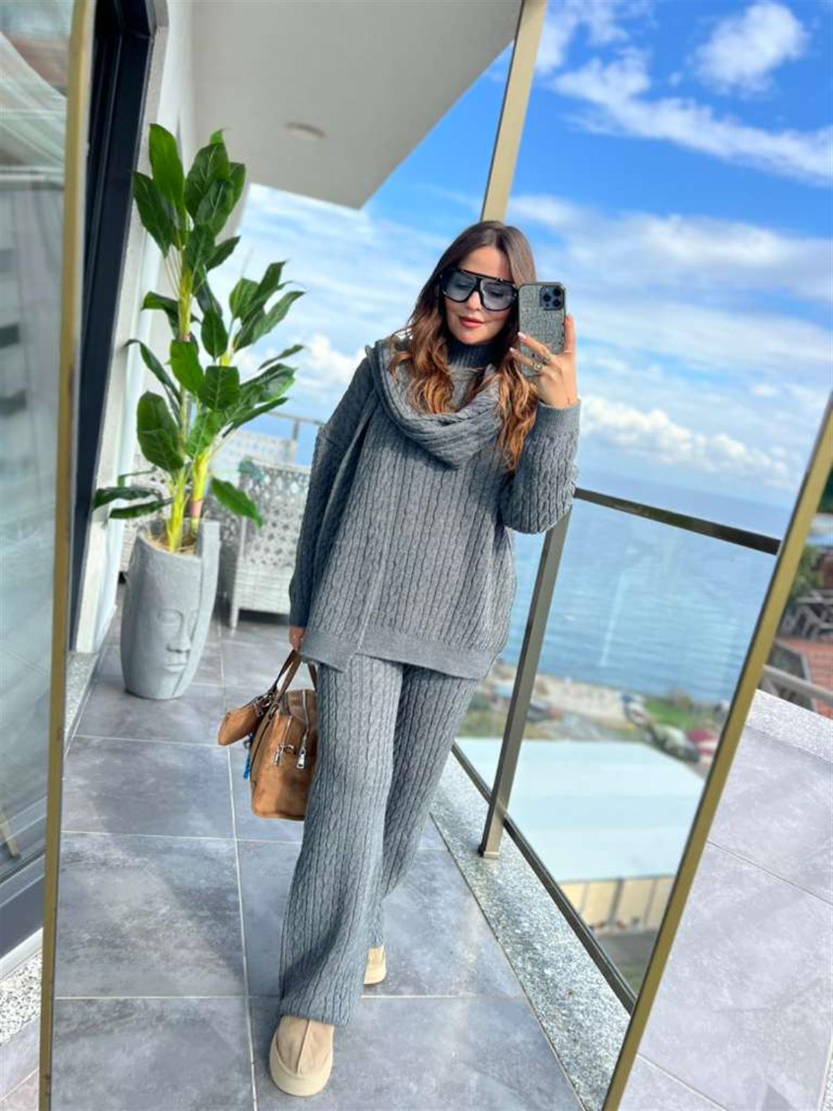 5030 Şallı Dokuma Takım ANTRESİT