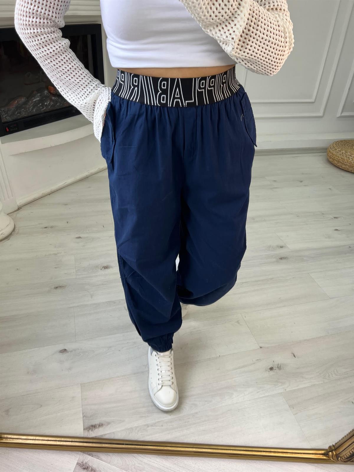 50776 Yazılı Pantolon LACİVERT