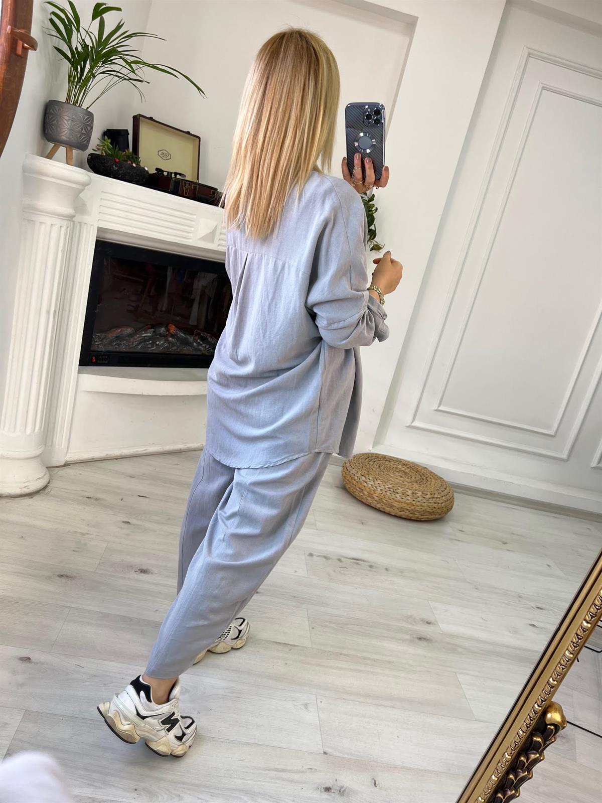 50845 Gömlek Pantolon Takım GRİ