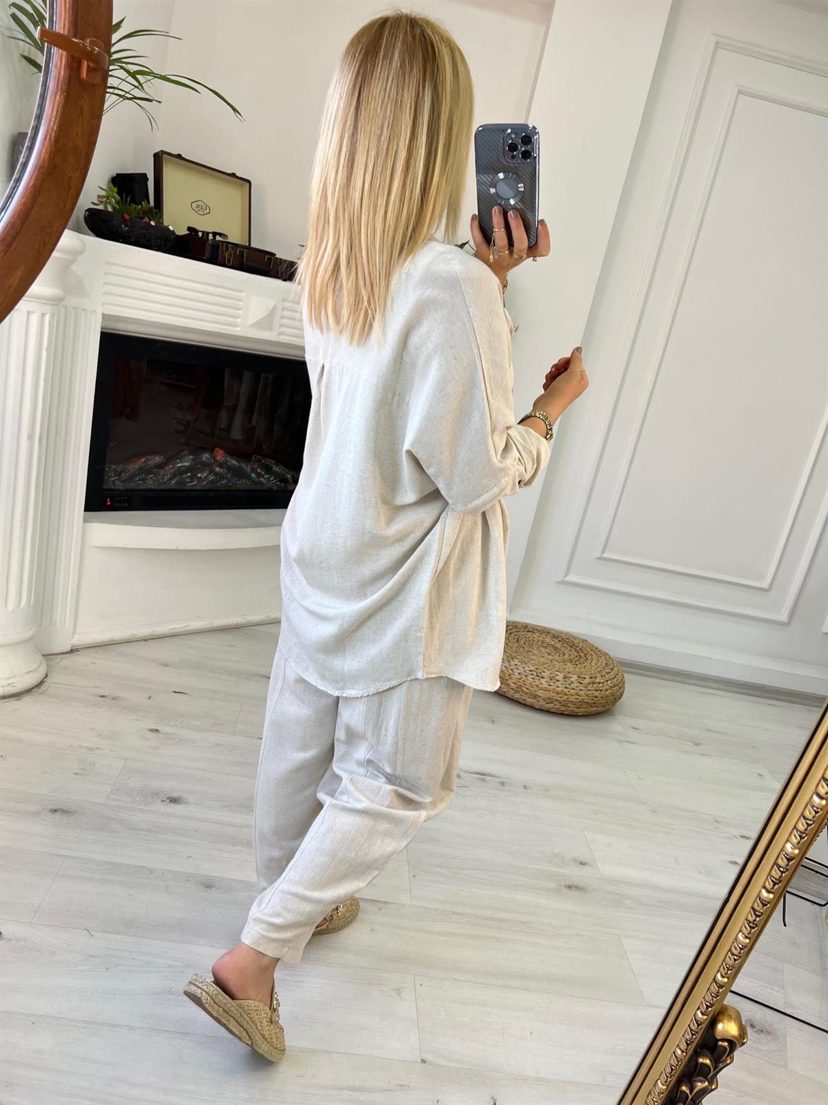 50845 Gömlek Pantolon Takım TAŞ