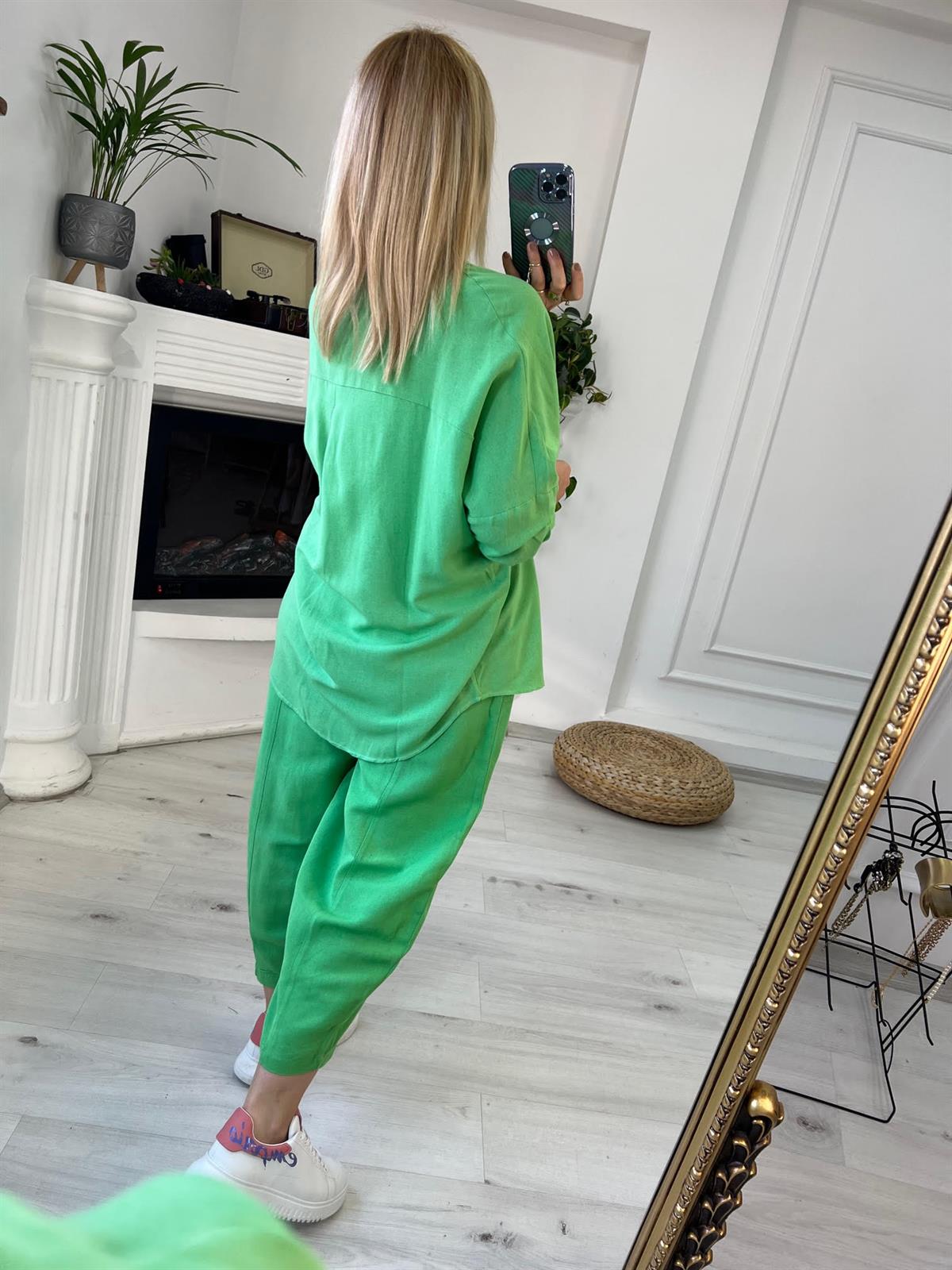 50845 Gömlek Pantolon Takım YEŞİL