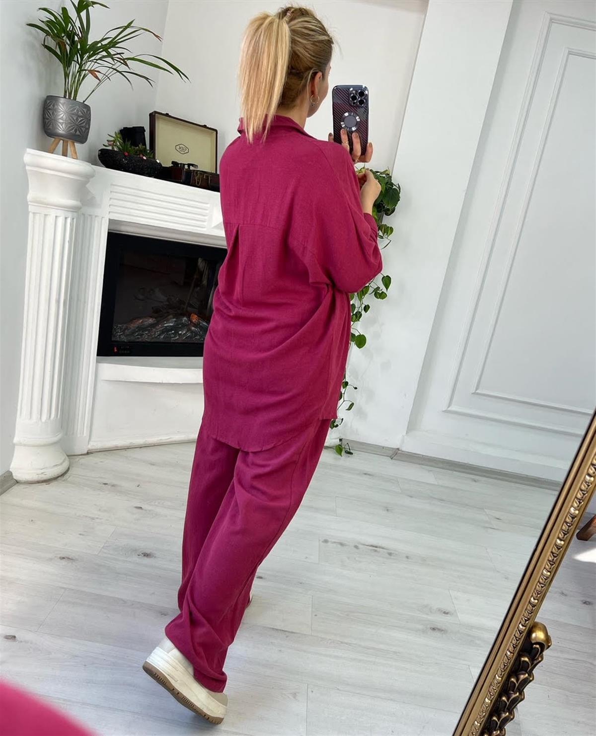 50852 Gömlekli Pantolonlu Takım BORDO