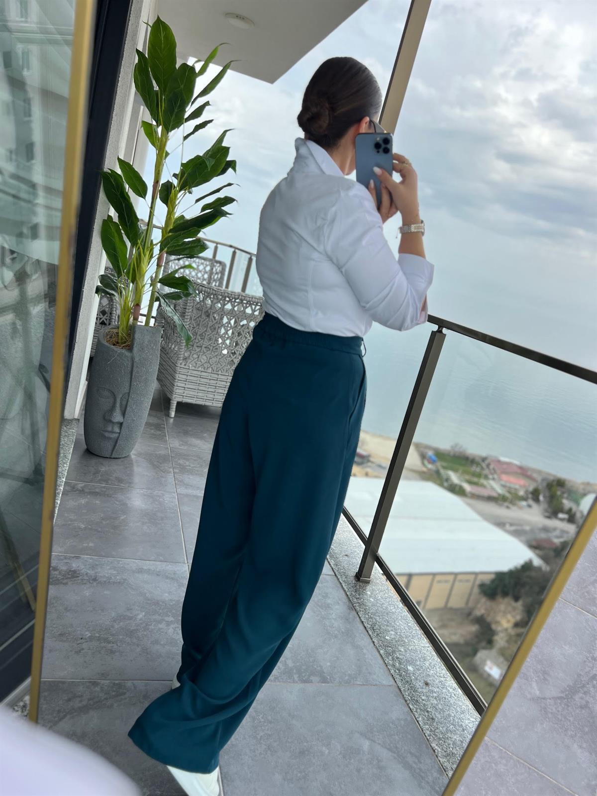 51078 Pileli Palazzo Pantalon PETROL