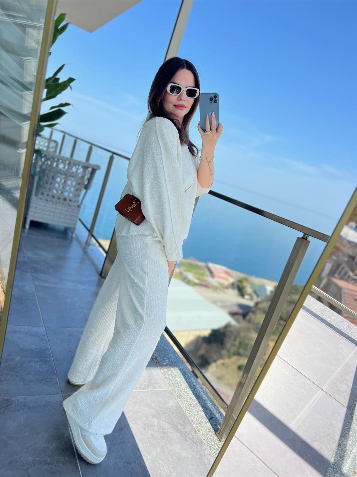 51105 Sweat Pantalon Takım EKRU